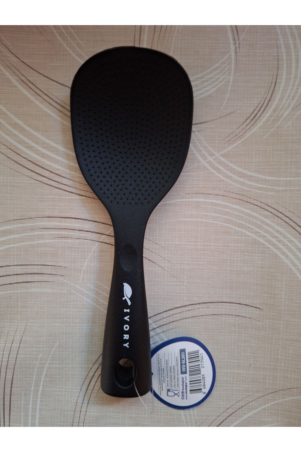 EMPA A V M IVORY YANMAZ YAPIŞMAZ KENDİNDEN STANDLI 21 CM SİYAH PİLAV KAŞIĞI