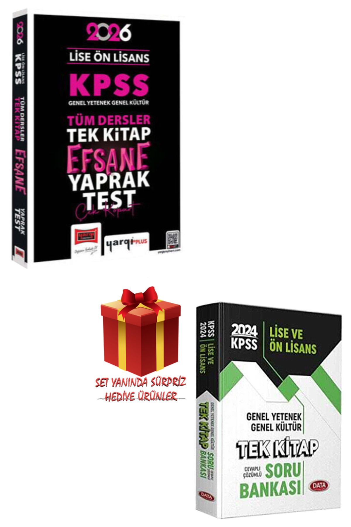 Yargı Yayınları 2026 KPSS Lise-Ön Lisans GY-GK Tek Kitap Efsane Yaprak Test+Tek Kitap Soru Bankası+Hediye