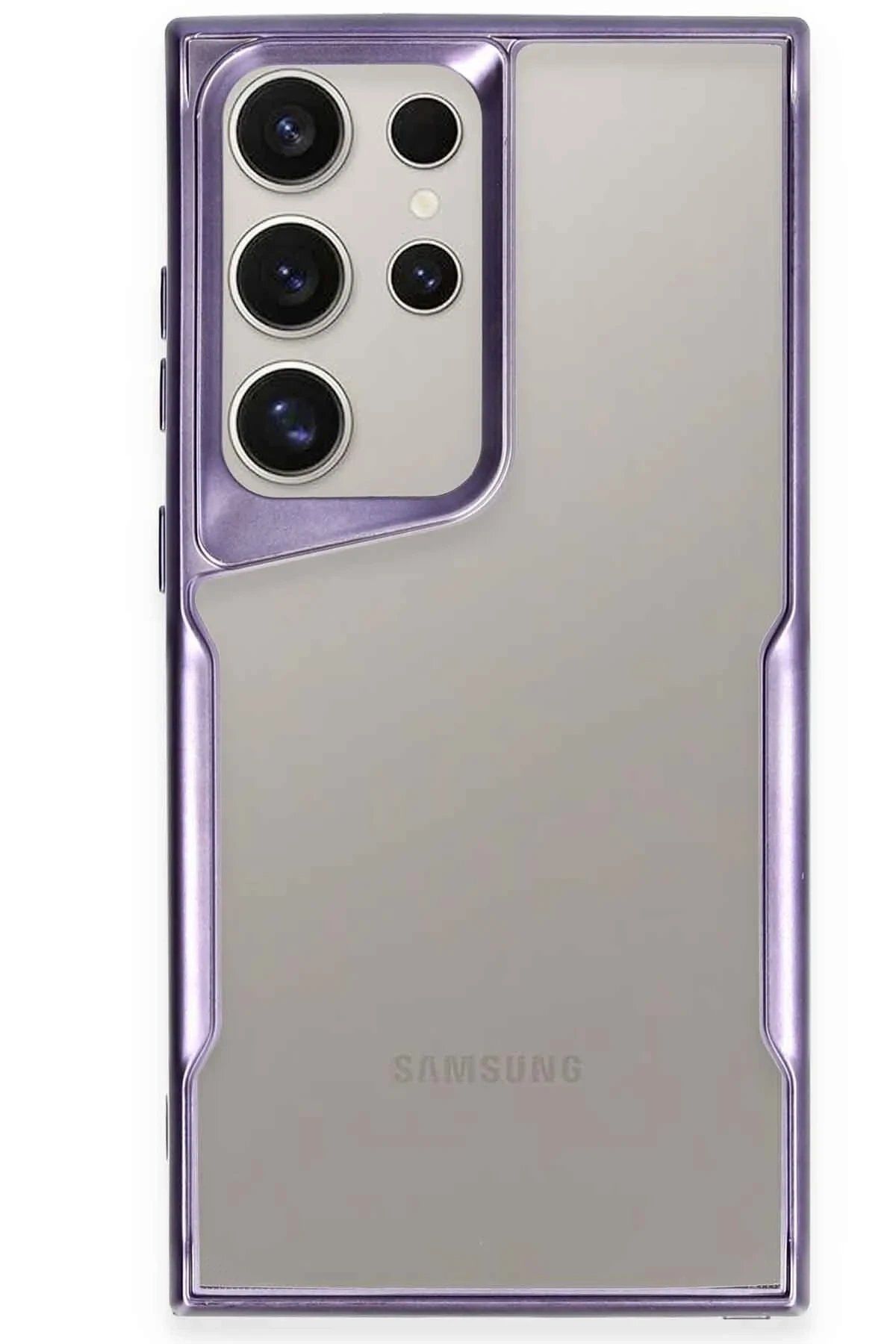 Toptan Bulurum Samsung Galaxy S24 Ultra Kılıf Boyi Silikon Kapak - Derin Mor