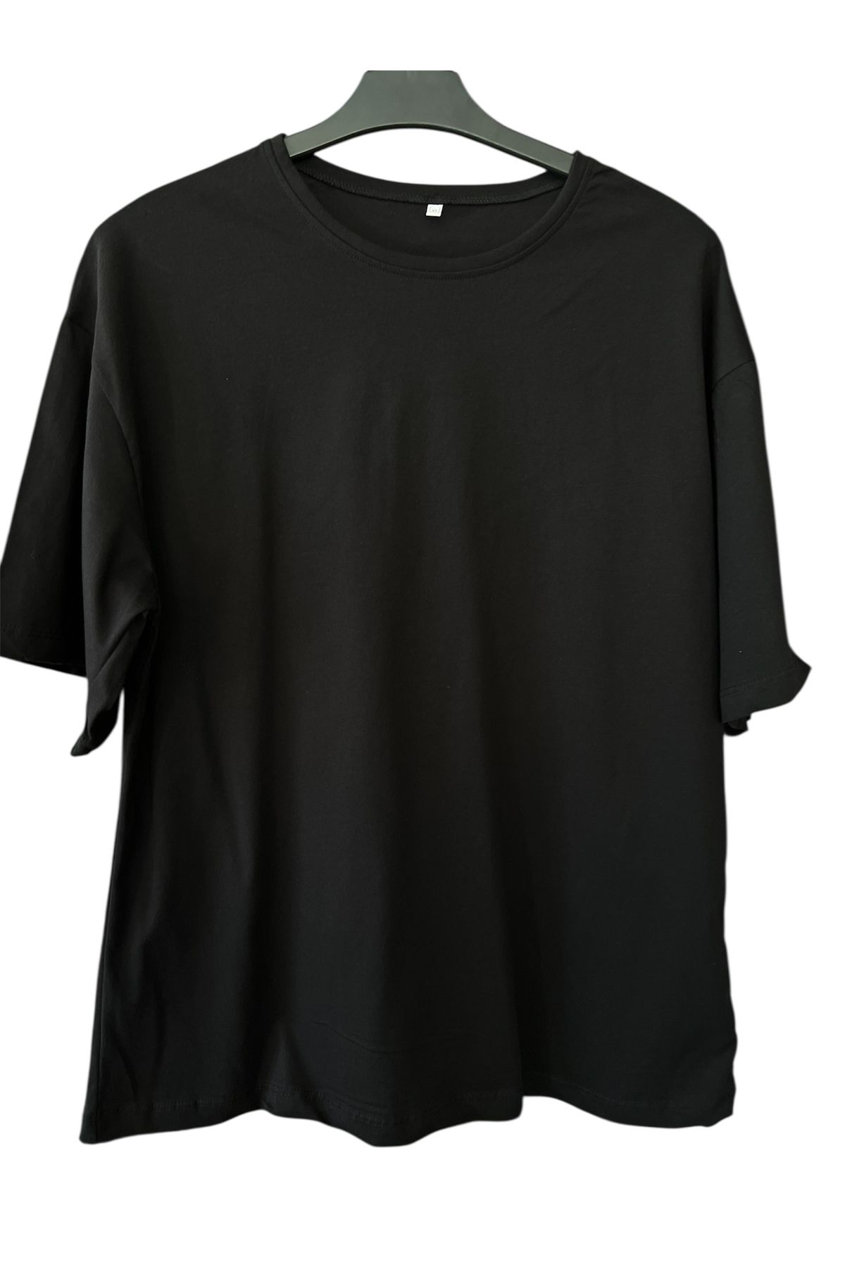 Cancanlı Kumaşçılık Siyah Oversize Tişört Pamuk