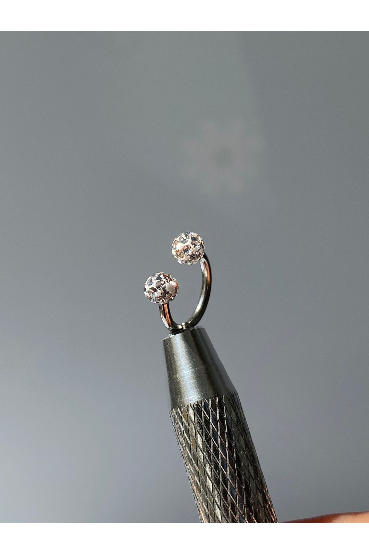 kurukafagift Paslanmaz Çelik Yarım Ay Renkli Toplu Piercing Helix Tragus Helıx Kıkırdak 8 mm