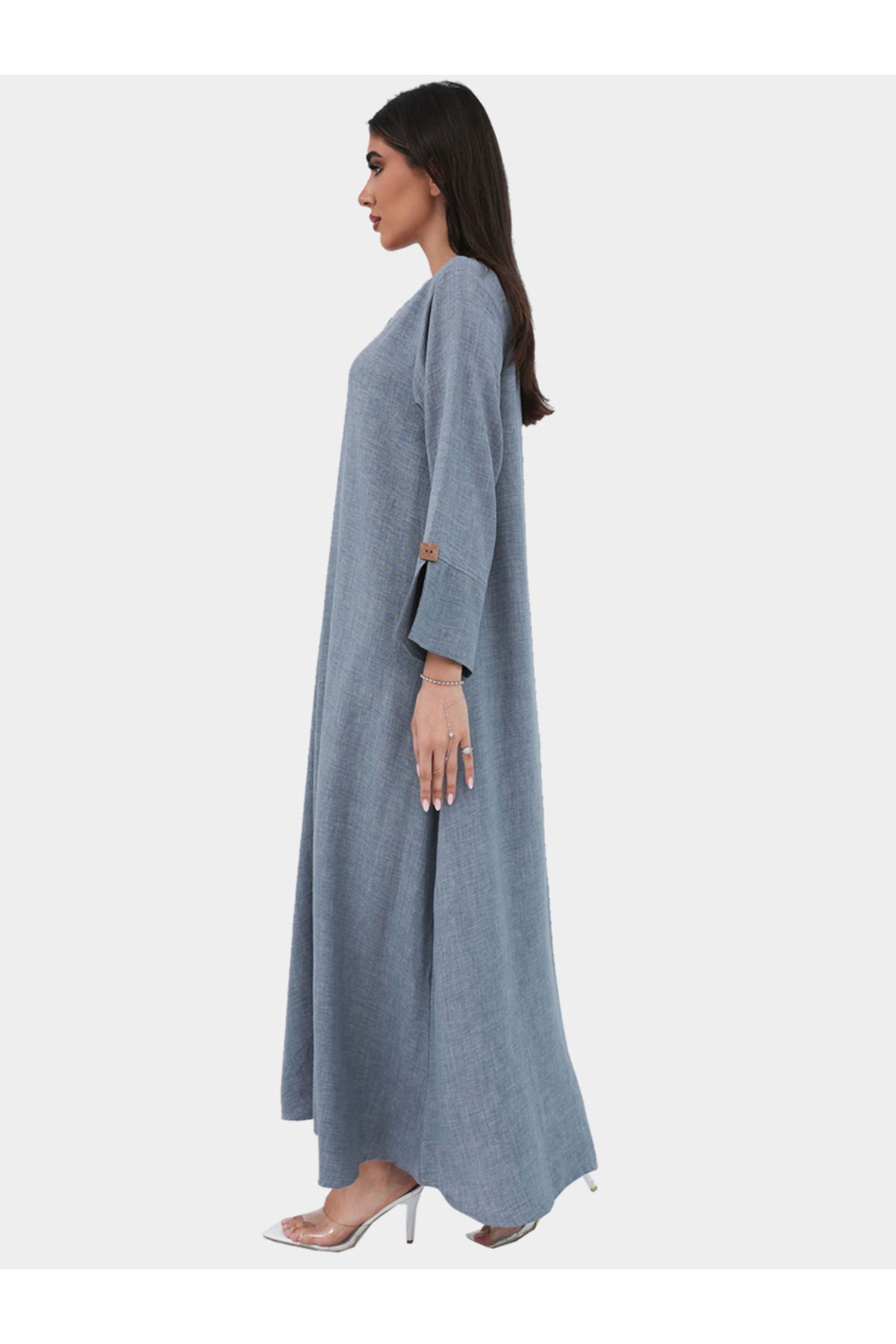 Elena by DStyle-Melange Buttoned A-Line Jalabiya 2