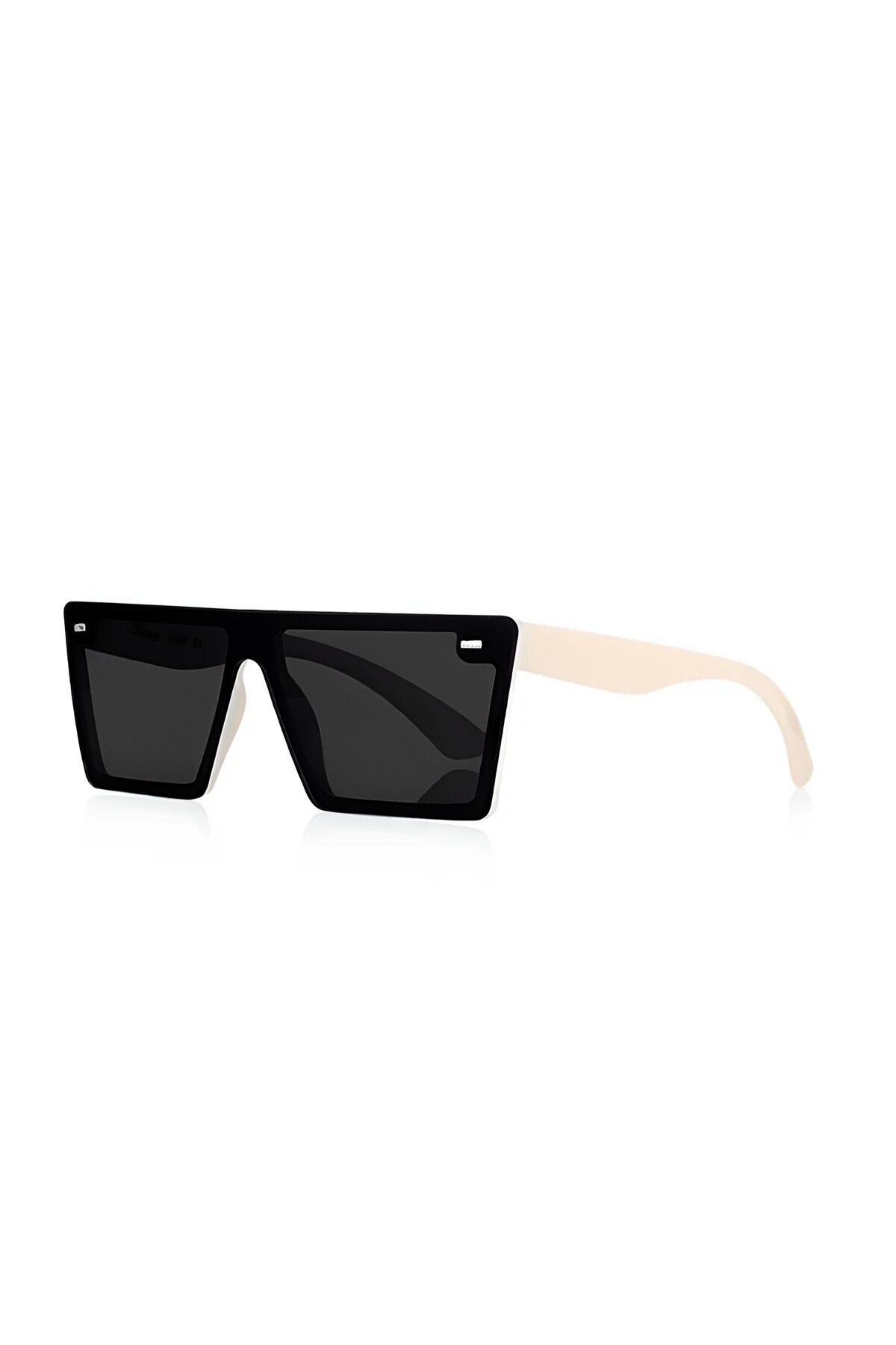Chunky Frame Unisex Siyah-Beyaz Güneş Gözlüğü 1007