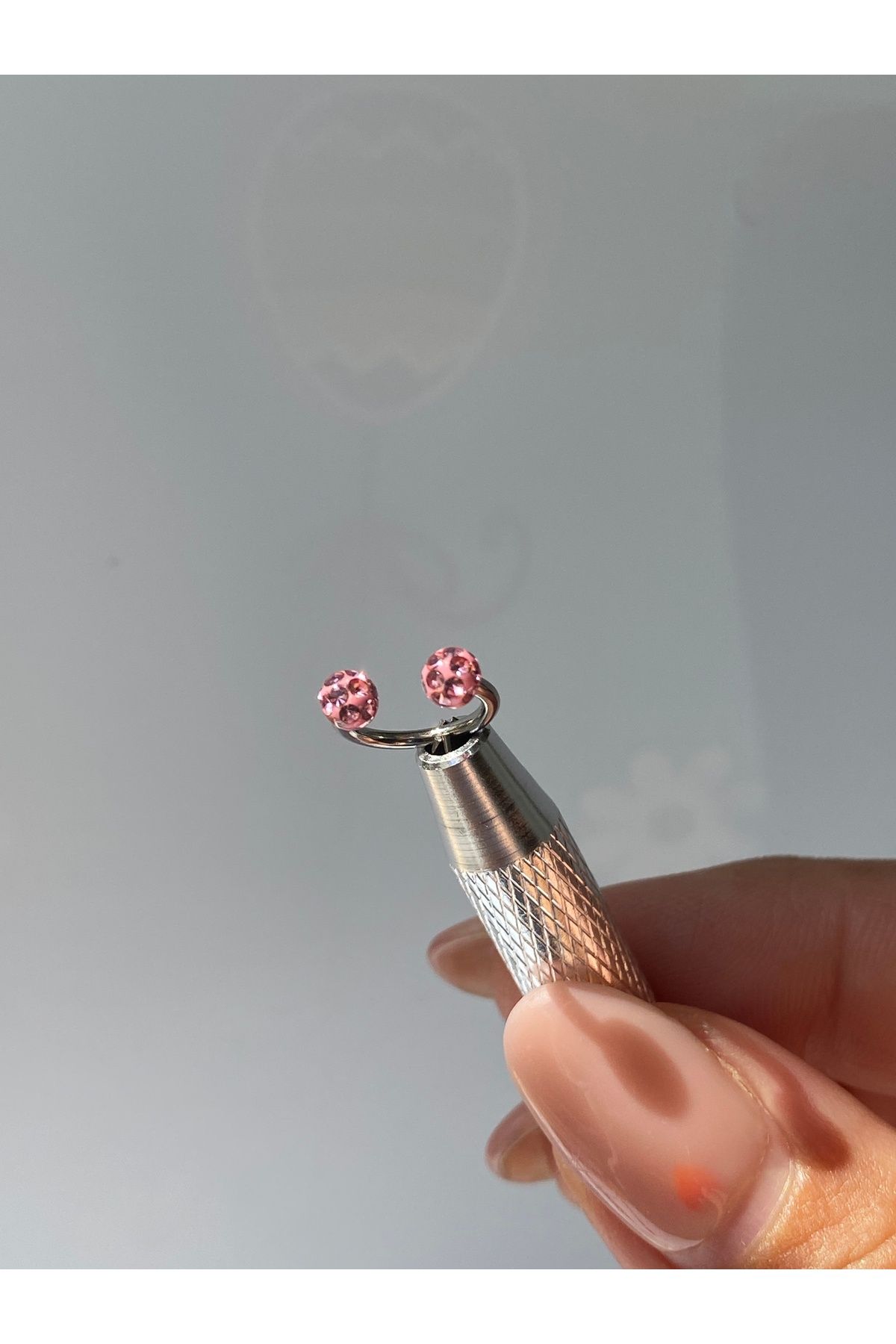 kurukafagift Paslanmaz Çelik Yarım Ay Renkli Toplu Piercing Helix Tragus Helıx Kıkırdak 8 mm