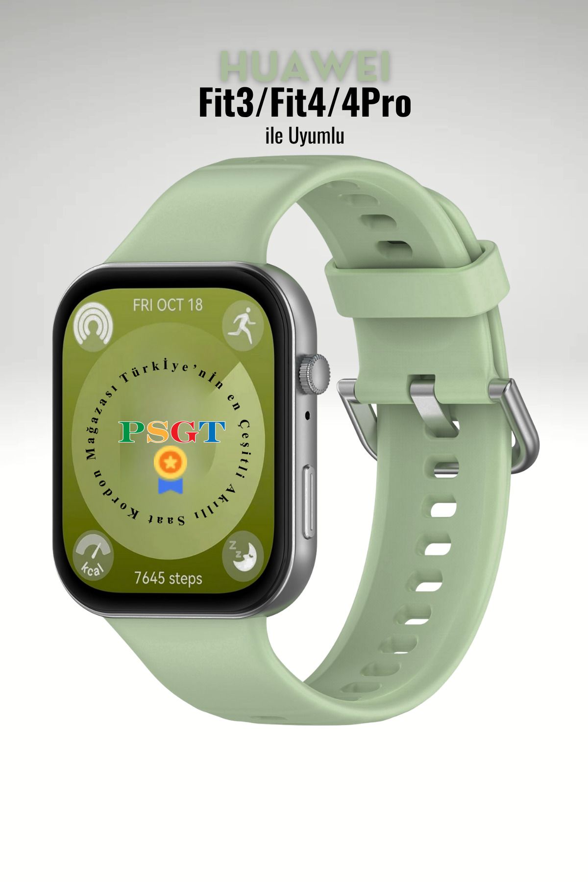 PSGT Huawei Watch Fit 3 Uyumlu Akıllı Saat Kordon Band Serisi Klasik Kordon Silikon Strap Kayış