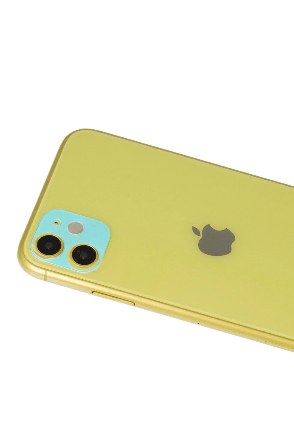 Toptan Bulurum iPhone 11 Rainbow Kamera Lens Koruma Cam - Yeşil