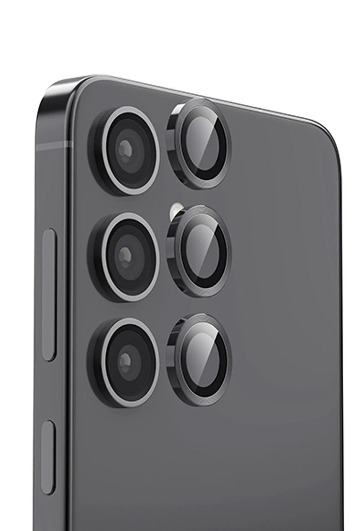 Toptan Bulurum Samsung Galaxy S25 Plus Raze Metal Kamera Lens - Siyah