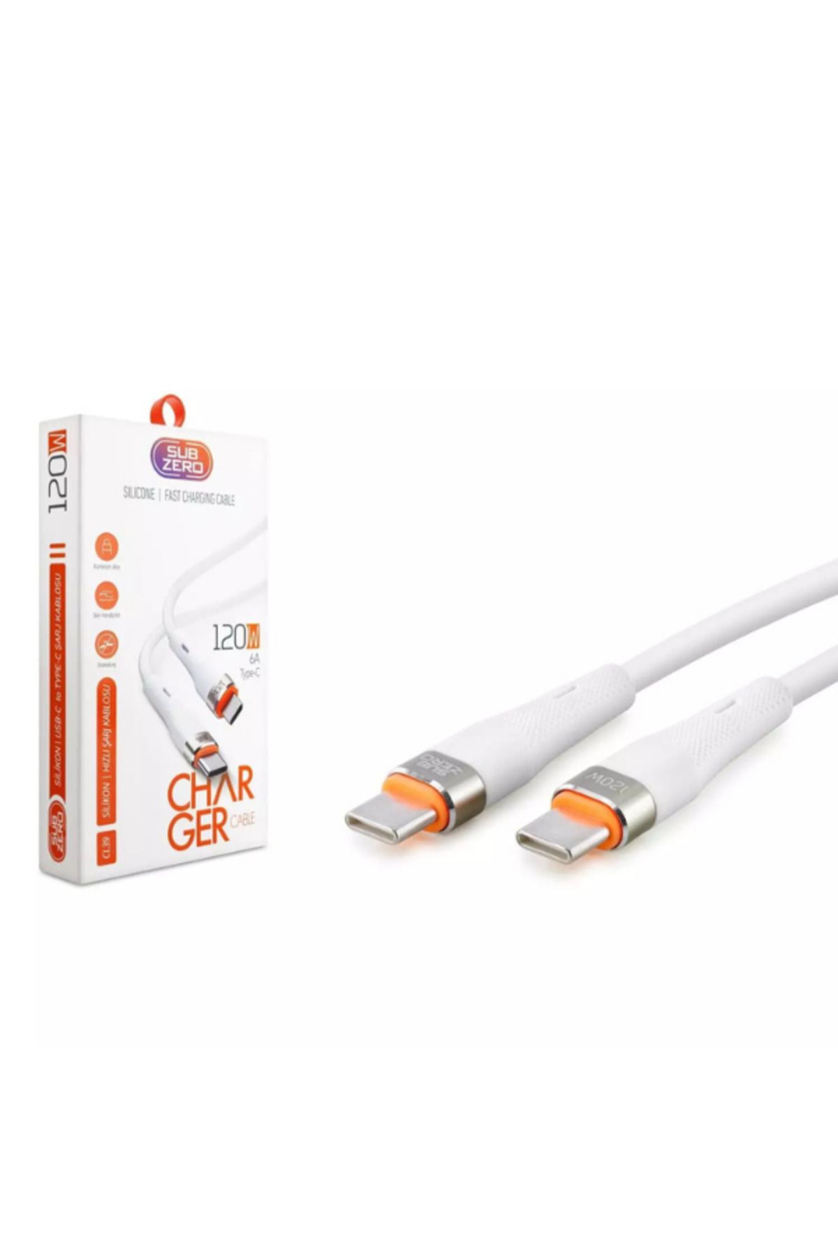 Subzero  CL39 120 W PD Type‑C → Type‑C Hızlı Şarj & Data Kablosu 1 m (“Saliseli”)
