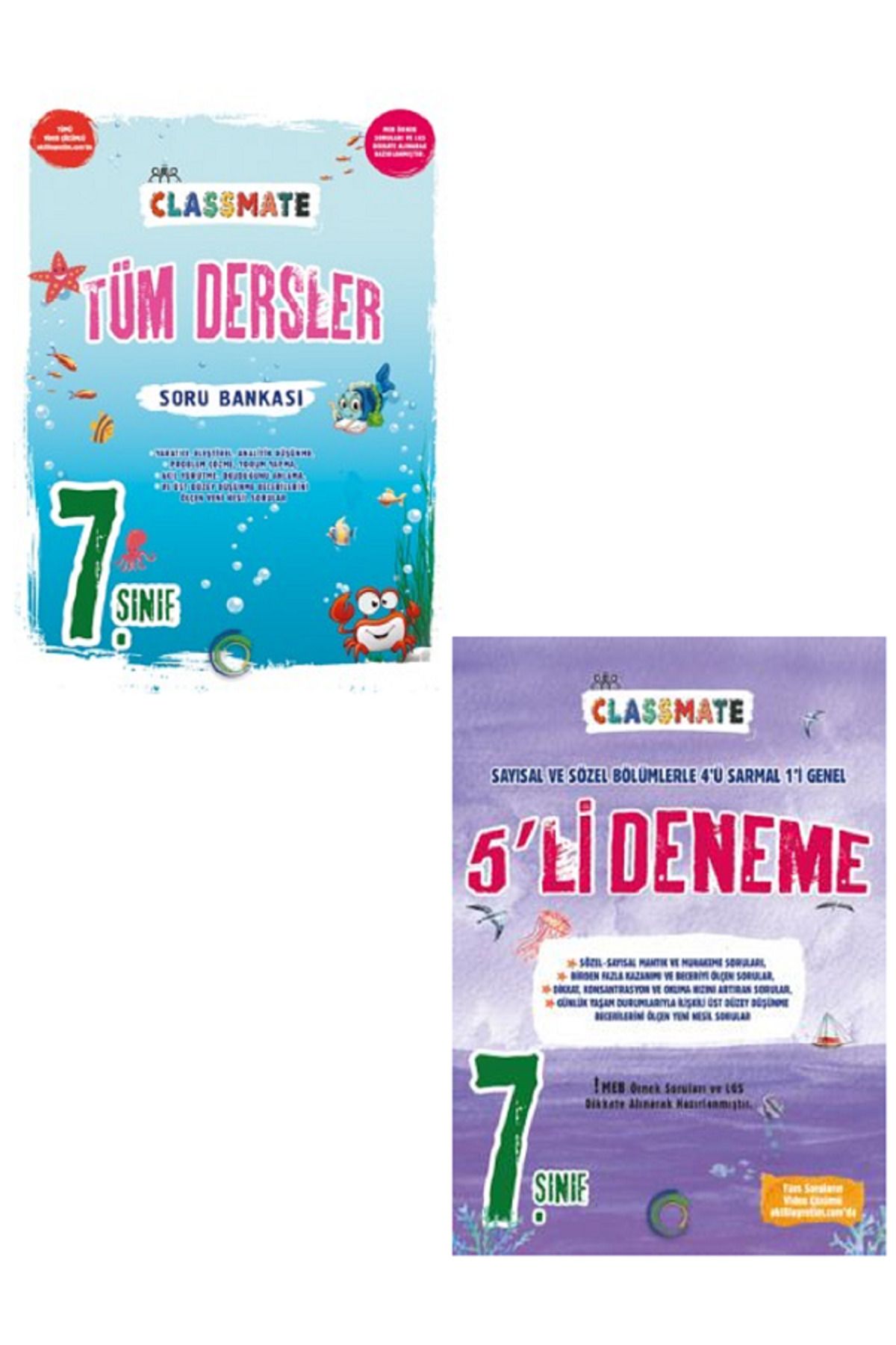 Evrensel İletişim Yayınları 7.Sınıf Okyanus Classmate Tüm Dersler Soru Bankası + 7.Sınıf Okyanus Classsmate 5'Li Deneme