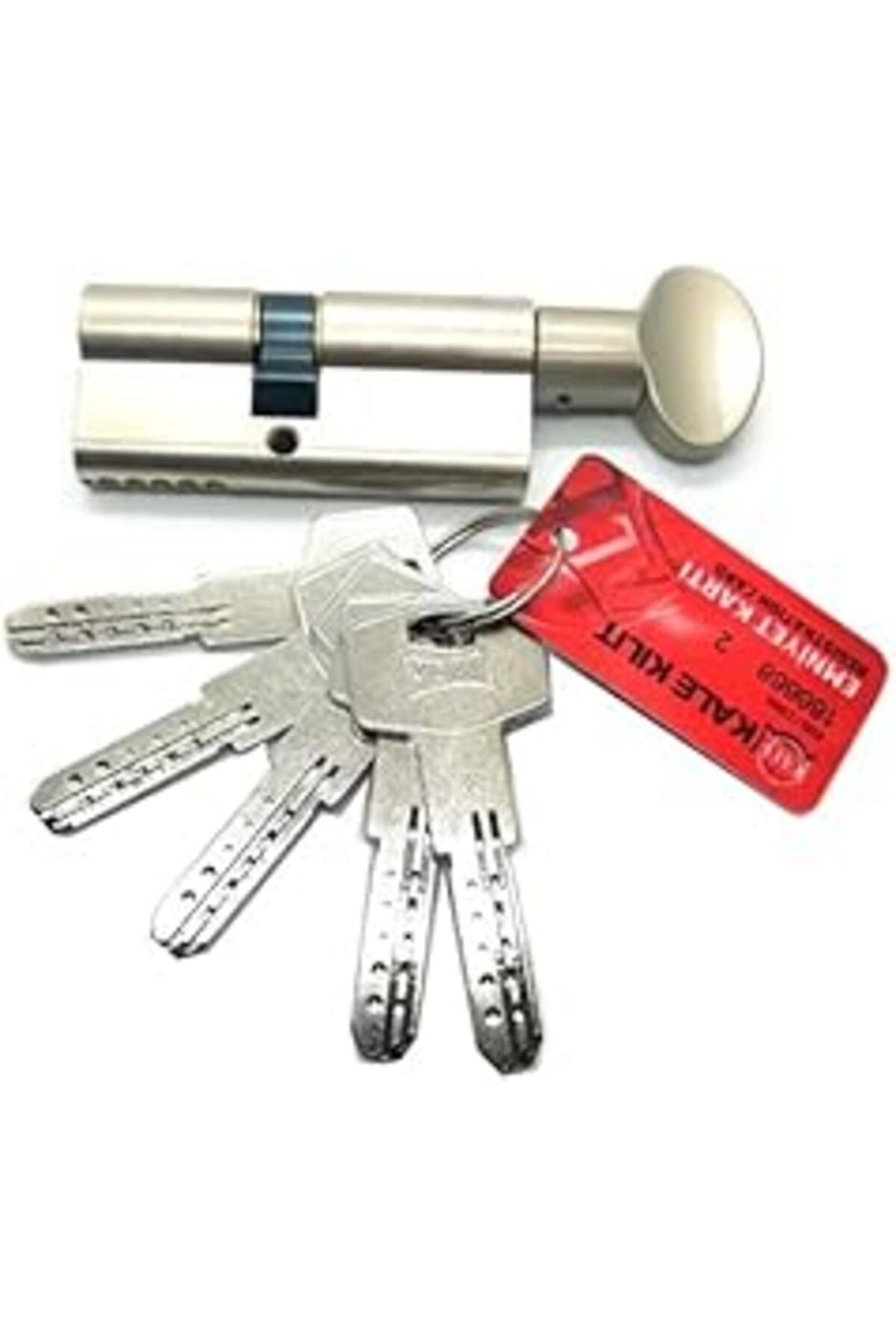 TBSProjects Kale Kilit 164 Bne Göbeği, Emniyet Kartlı Bilyalı Silindiri, Barel (nikel Kaplama) (68 Mm (mandallı
