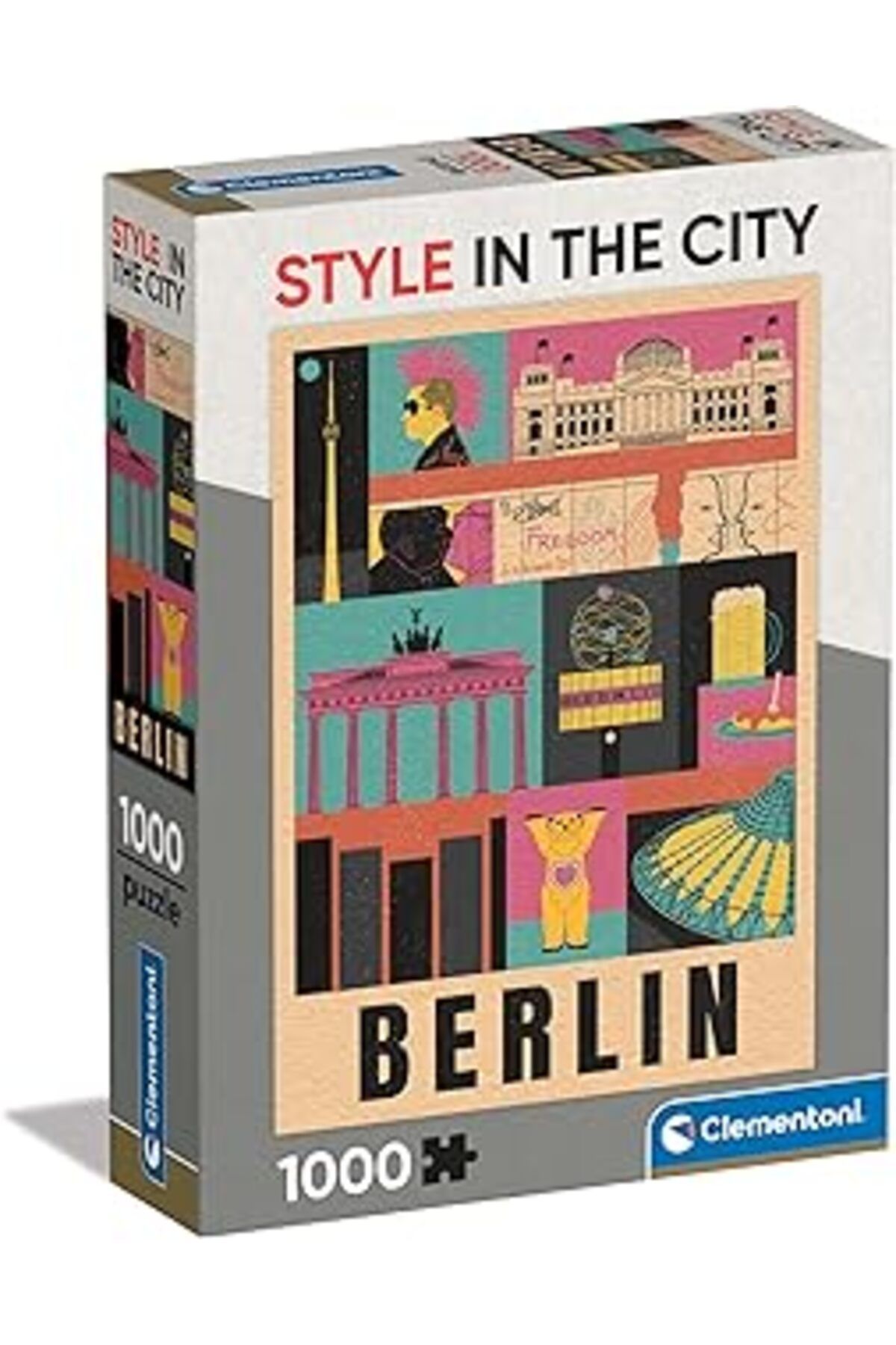 Pazarcan - 39845 - Style In The City Puzzle Berlin - 1000 Pezzi - Puzzle Adulti, Puzzle Città, Illustrazioni