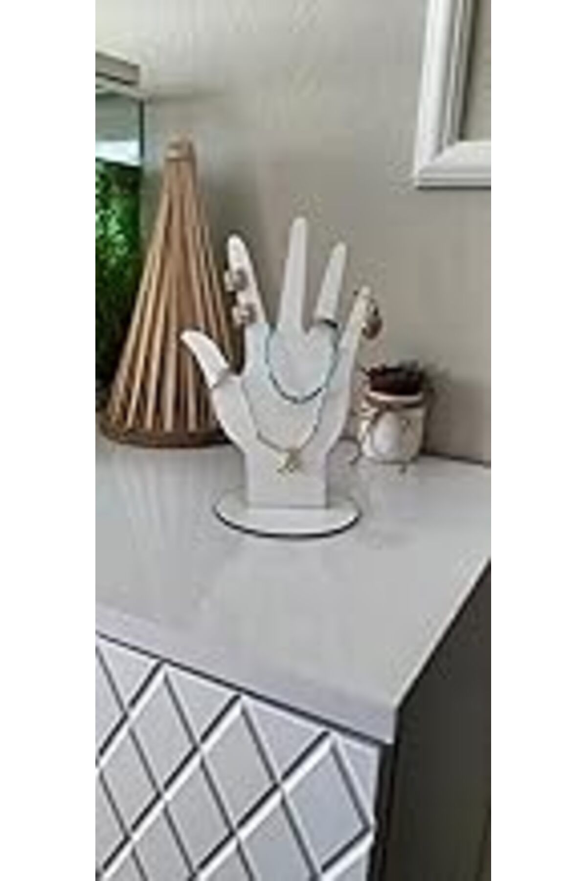 Qedii Perka Tasarim Takı Standı El Motifli Lazer Kesim Mdf