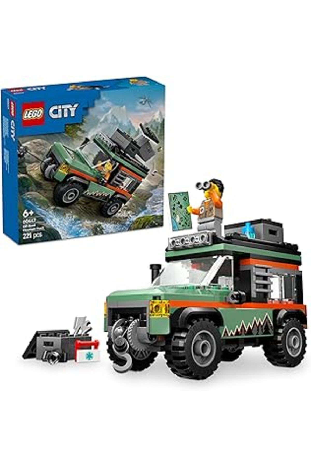 Mu Art Ahşap City 4x4 Arazi Dağ Arabası 60447-6 Yaş Ve Üzeri Çocuklar Yaratıcı Oyuncak Yapım Seti, Doğum Günü He