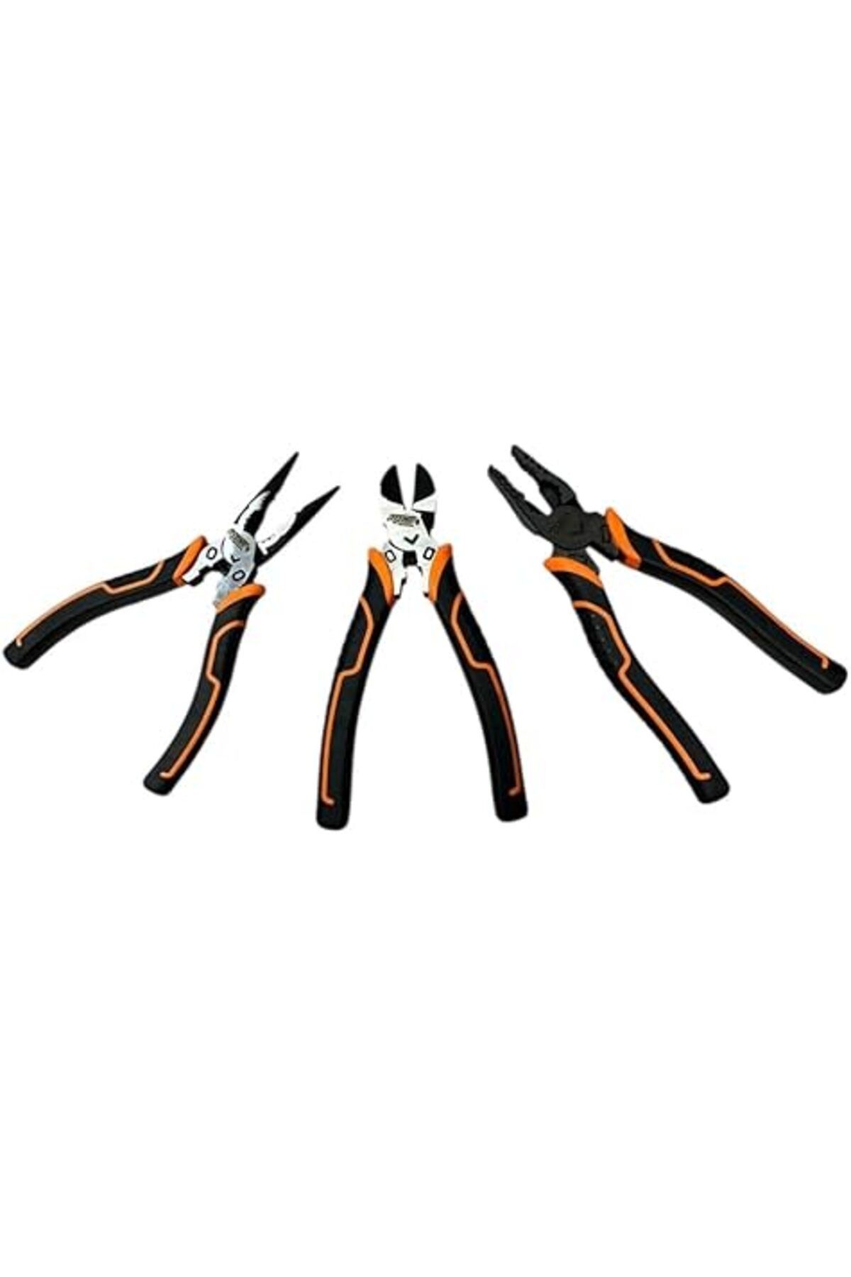 Karachil Rico 3 Parça Profesyonel Pense Seti | 7'' Pense, 6'' Yankeski, 6'' Kargaburun | Crv Çeliği, Antiski