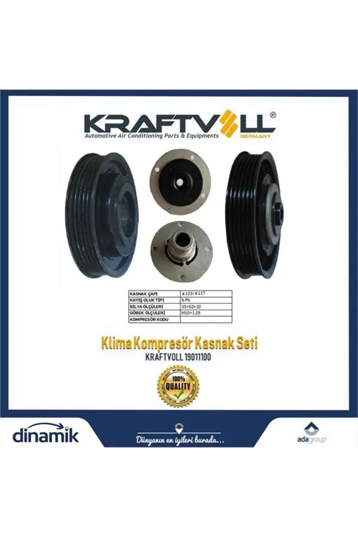 Kraftvoll KLIMA KOMPRESOR KASNAK SETI HYUNDAI ACCENT BLUE BENZINLI 5PK