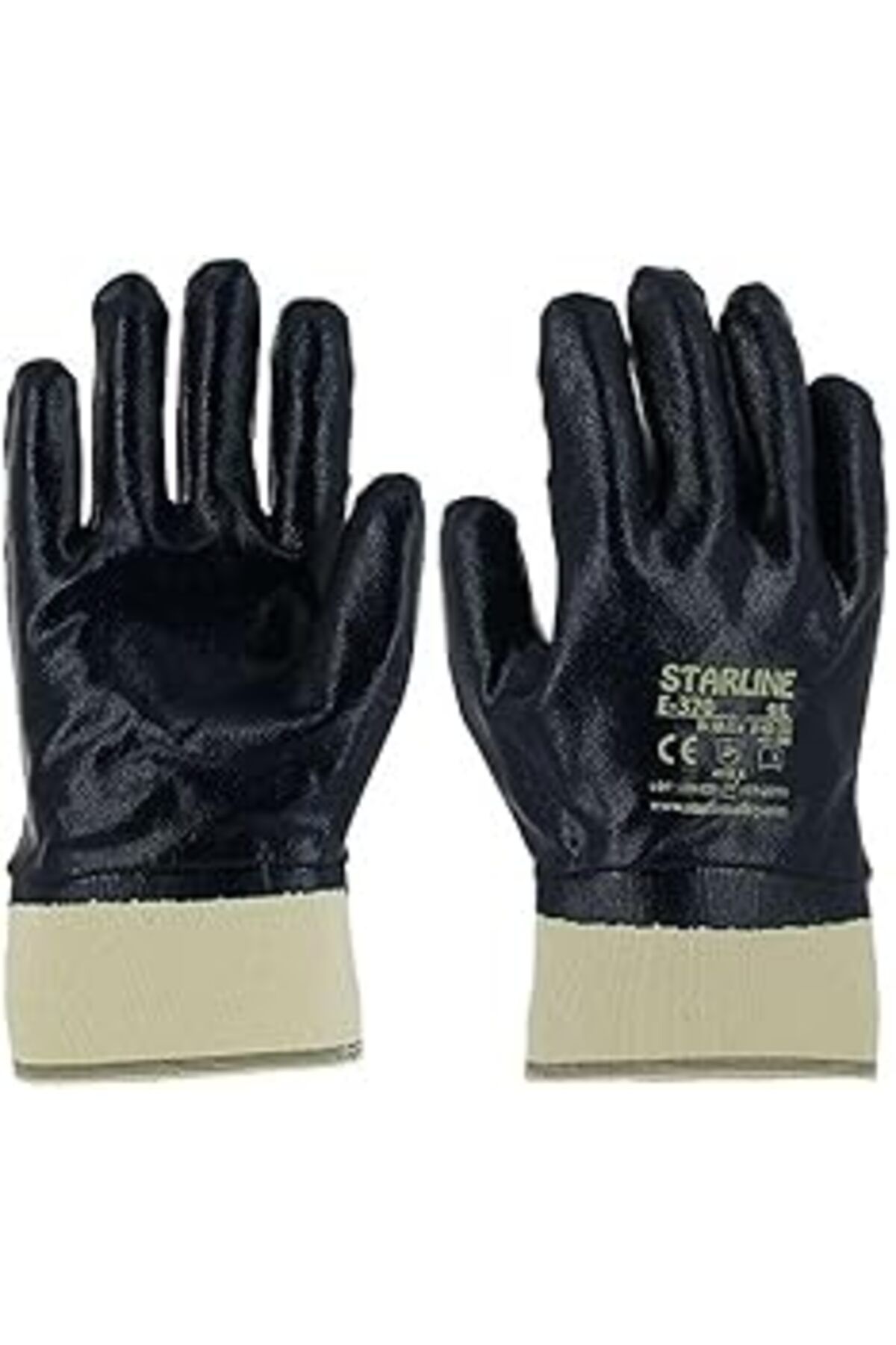 Karachil Starline Yağ Su Geçirmez Nitril Eldiven Uzun Konçlu E-0370 No:10 Xl