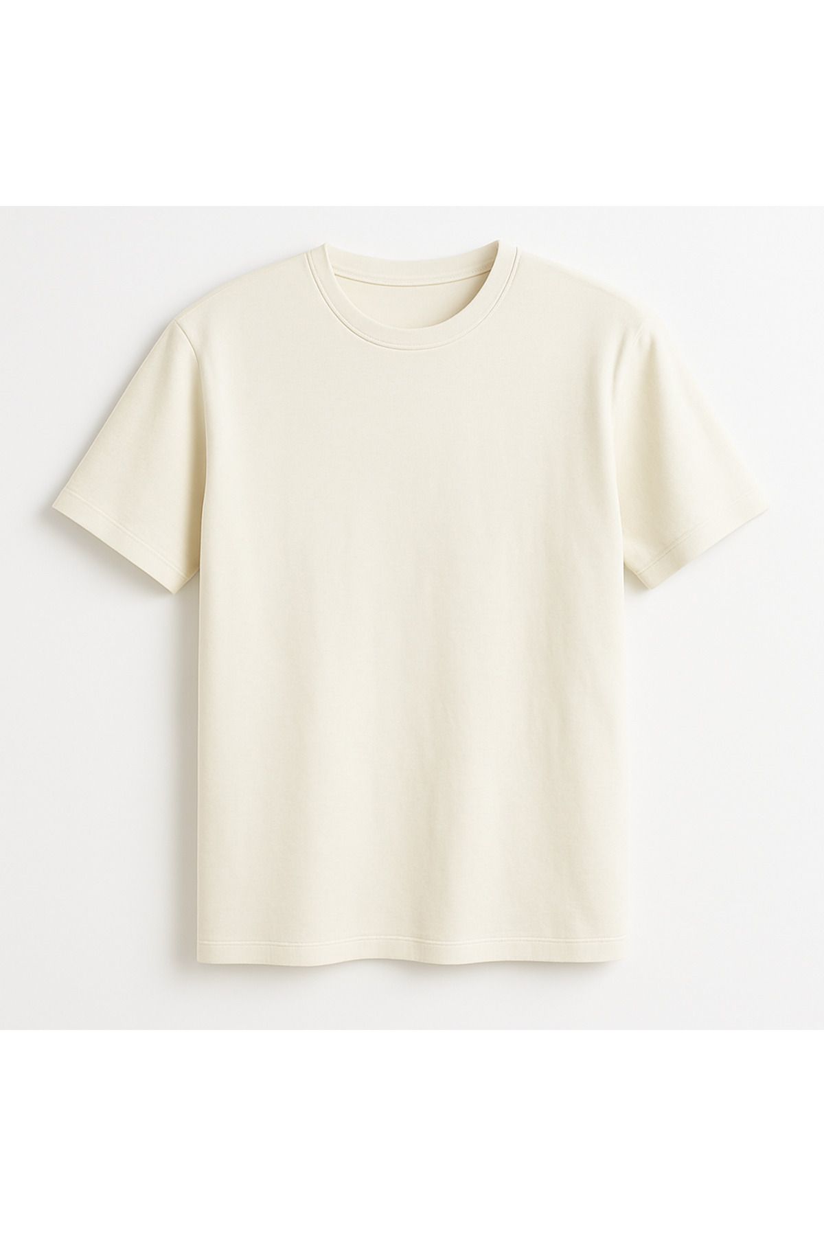 SKYROSS COMPANY BEYAZ BİSİKLET YAKA TSHIRT