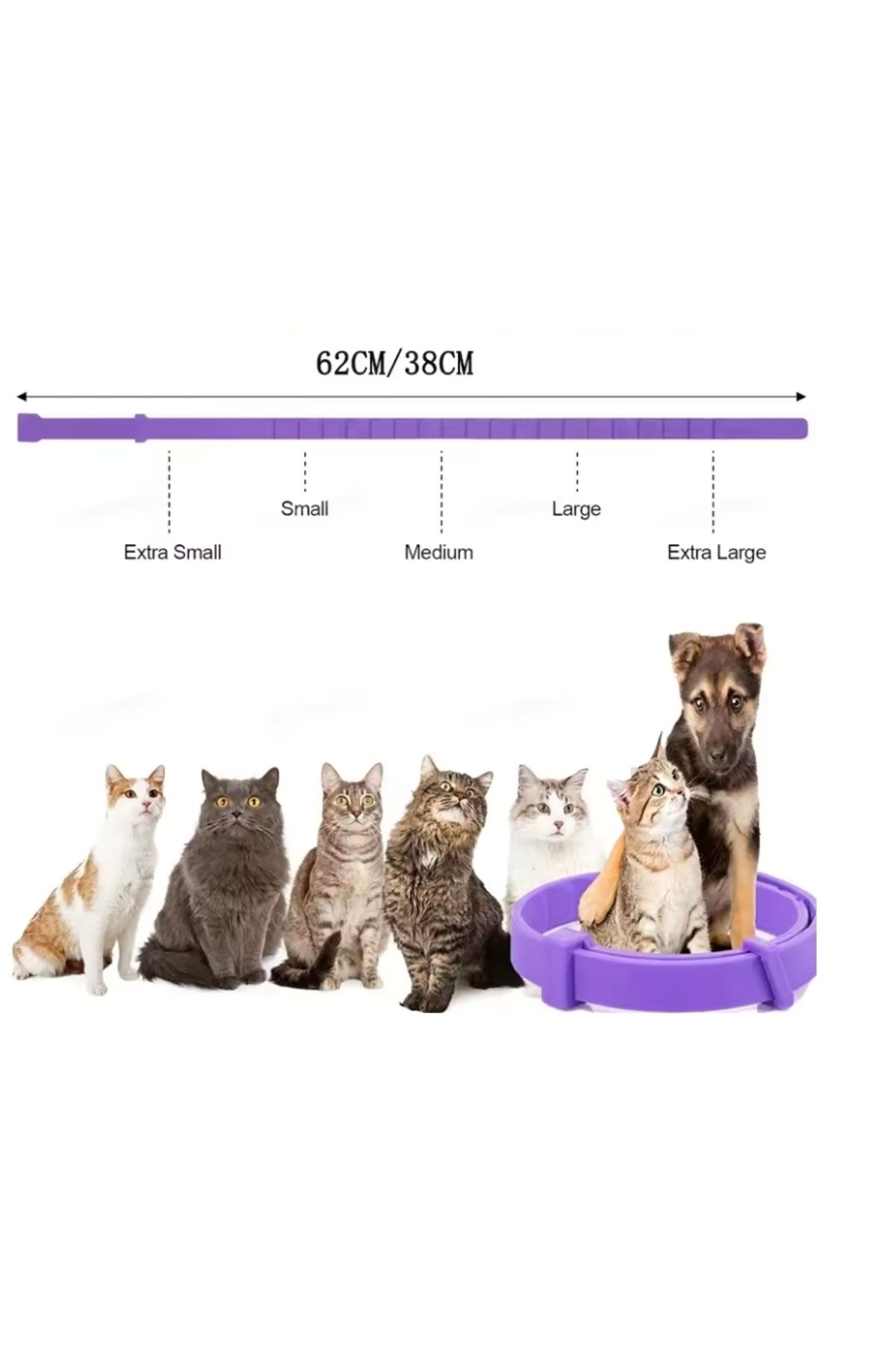 Mixpet-Adjustable Dog Calming Stress Reducing Collar 62 cm - 2 Months Protection 3