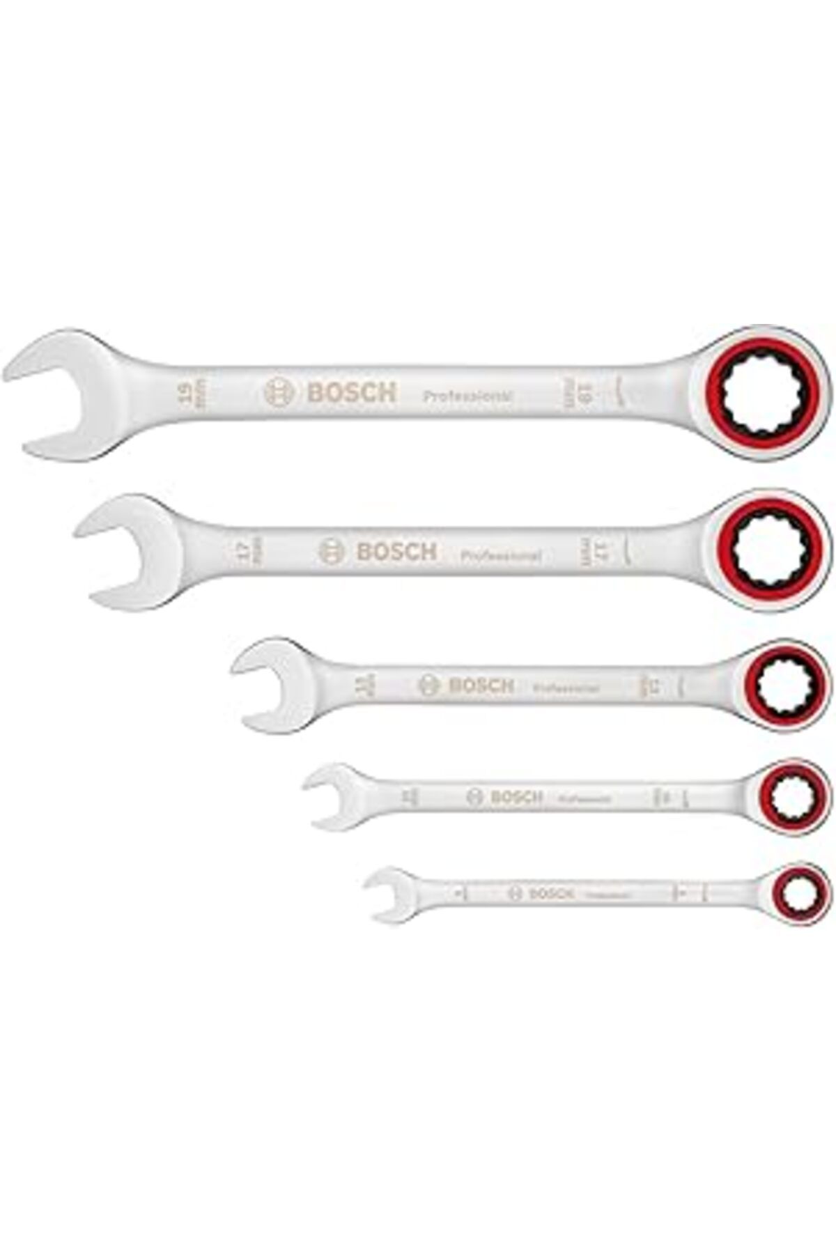 Pazarcan Bosch Professional, Cırcırlı Anahtar Seti, Anahtar Takımı 5 Parça, 8,10,13,17,19Mm, 1600A02Z3D, Mav