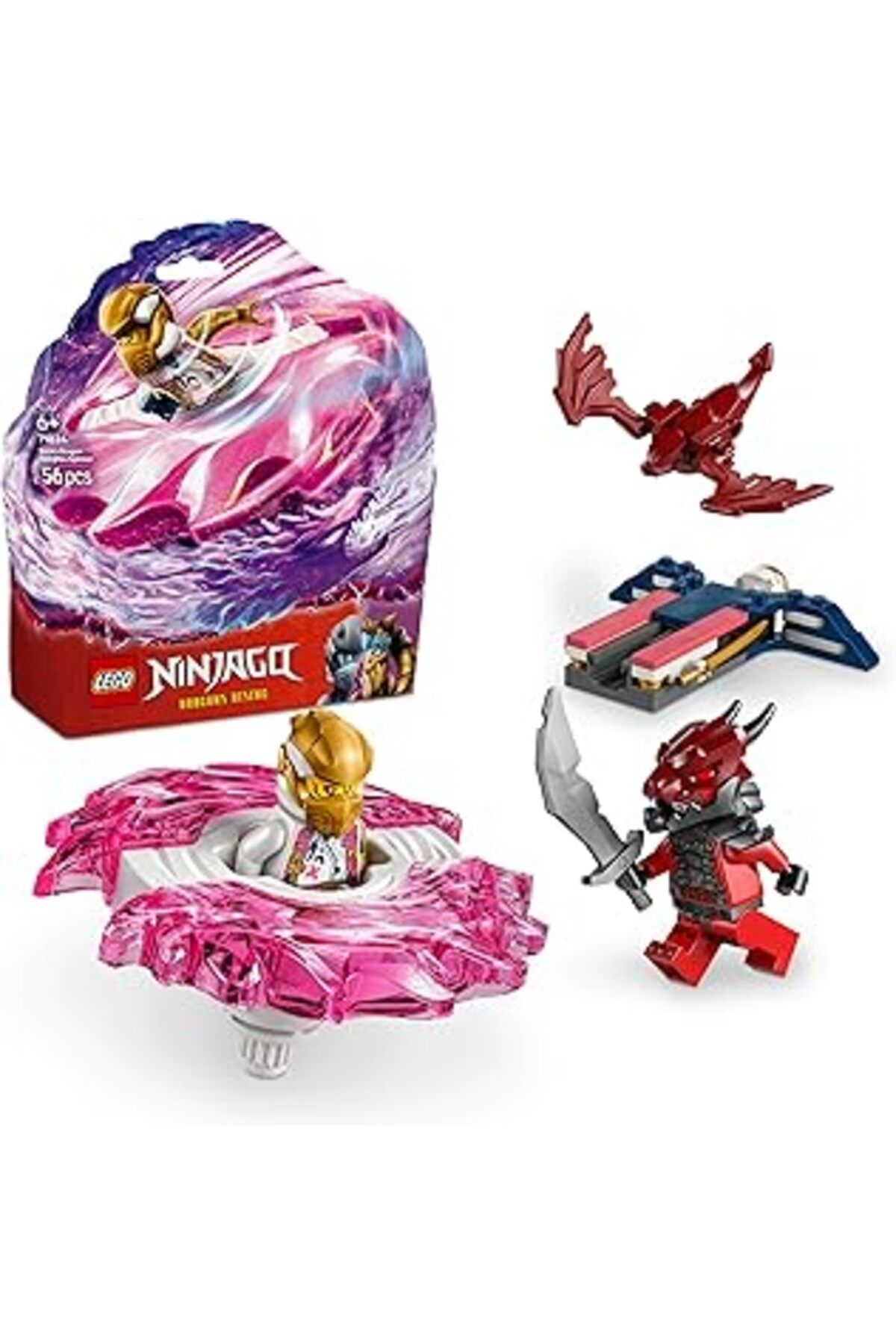 Qedii Lego Ninjago Sora’nın Ejderha Spinjitzu Topacı 71824-6 Yaş Ve Üzeri Çocuklar Için 2 Ninja Minifigür