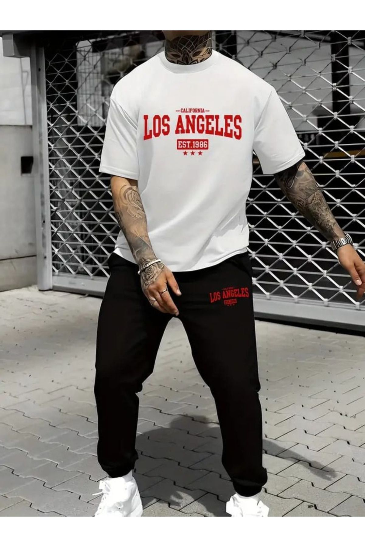 aynewmoda General Brands Downtown Los Angeles Print T-Shirt - Crew Neck Sports T-Shirt, Bottoms & Tracksuit