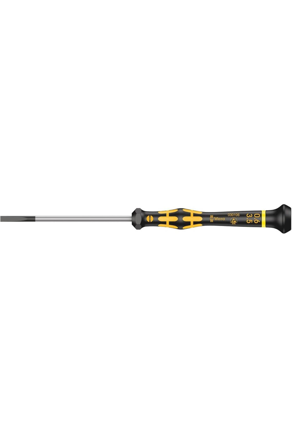 Qedii Wera 1578 A Esd Kraftform Micro Düz Tornavida, 0,60 X 3,5 X 80 Mm, 05030106001