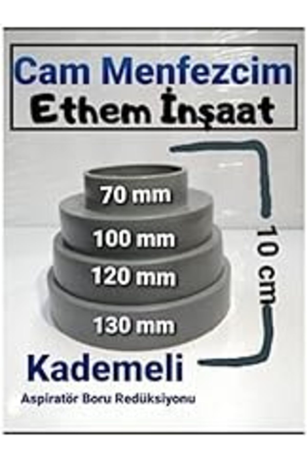 Karachil Aspiratör Borusu Dönüştürücü 4 Kademeli Redüksiyonu