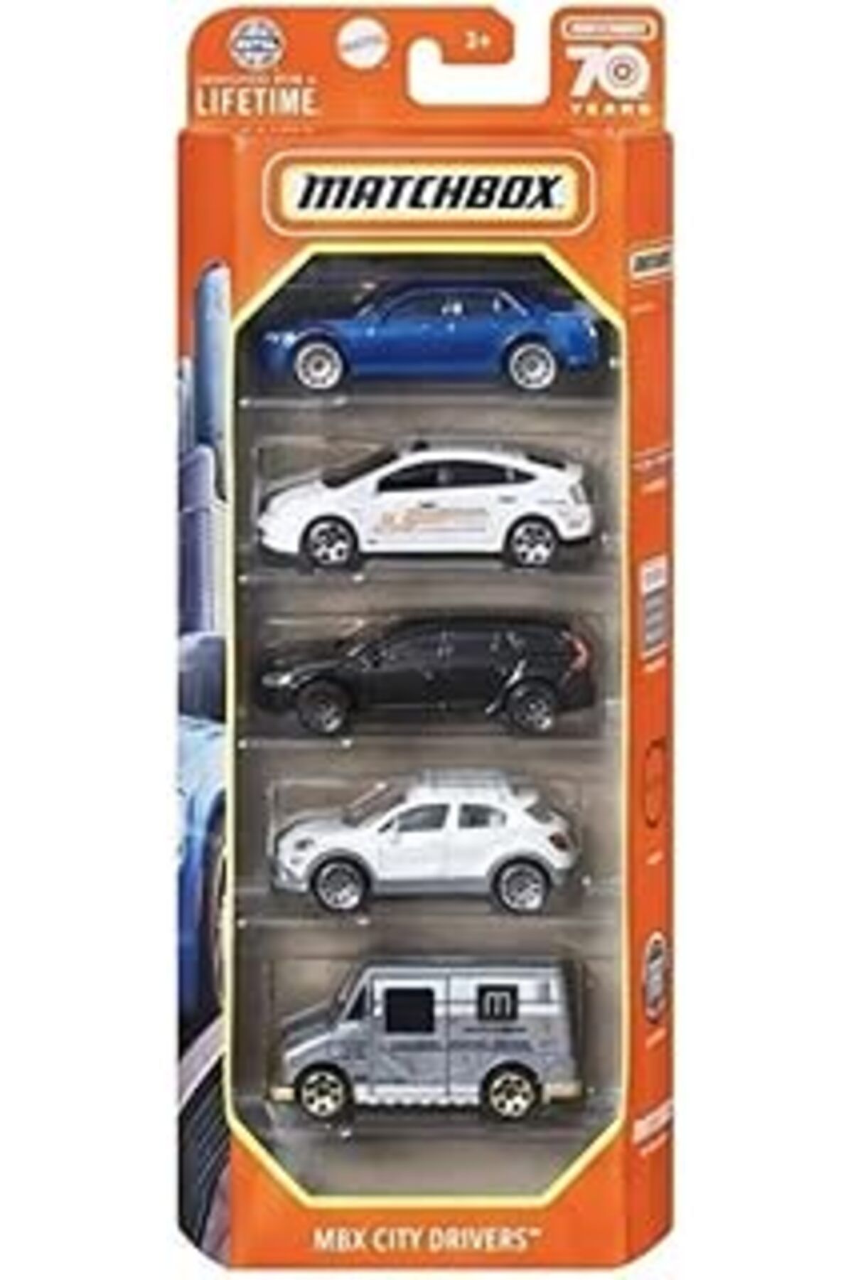 Pazarcan Matchbox Metal Beşli Araba Seti Mbx City Drivers C1817-hfh12