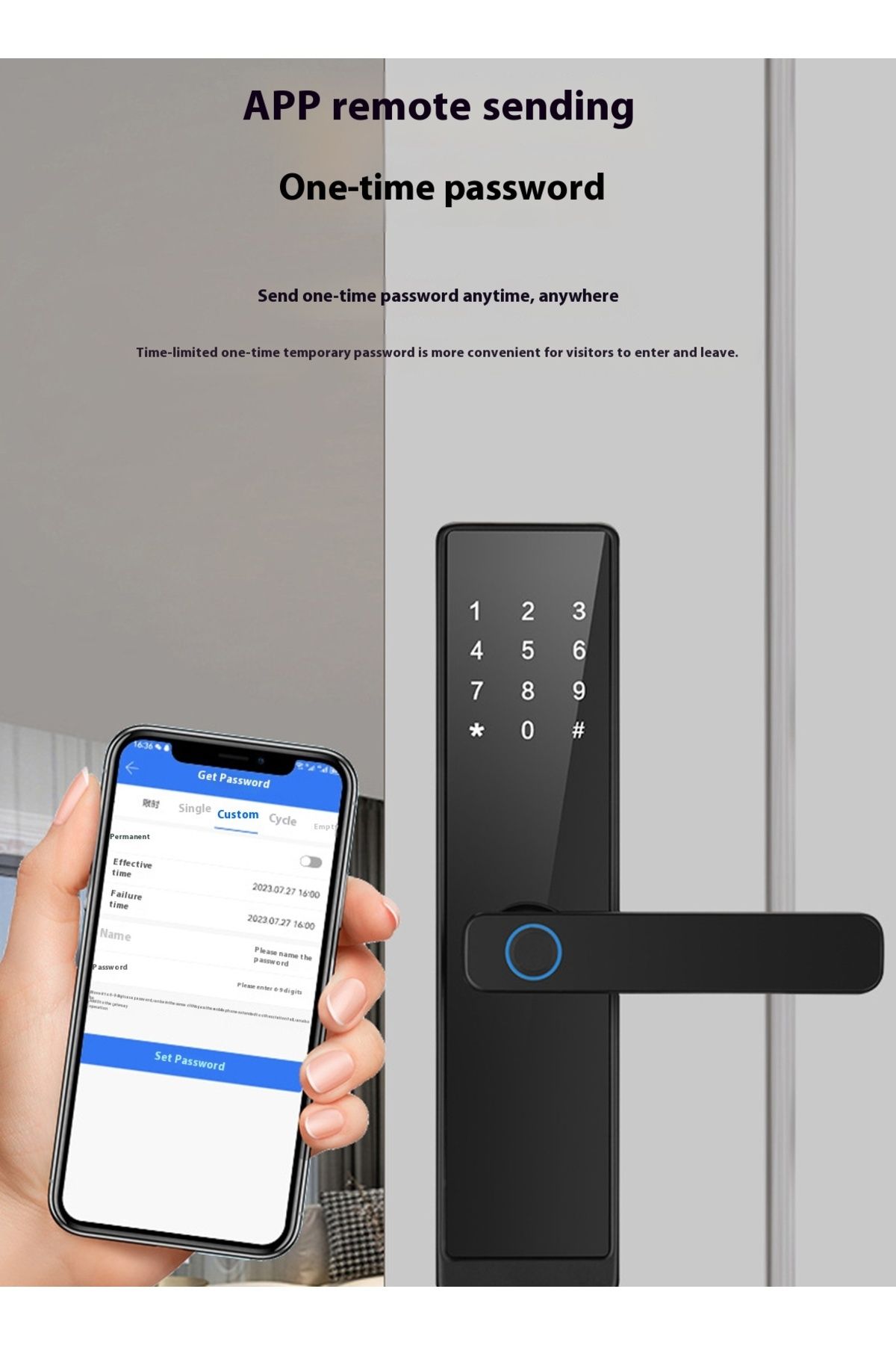 sharpdo-Home Smart Door Lock Remote Electronic Password Lock Smart Lock 5