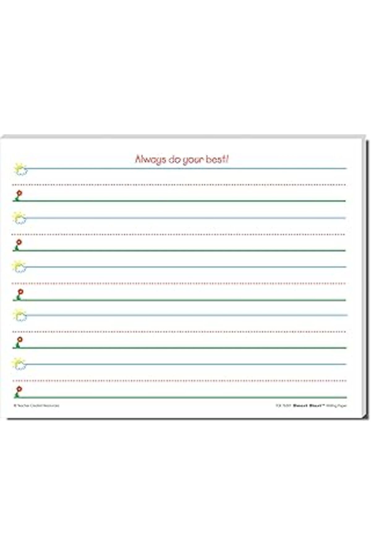 Pazarcan Teacher Created Resources 76501 Smart Start K-1 Yazı Kağıdı: 100 Yaprak, Beyaz