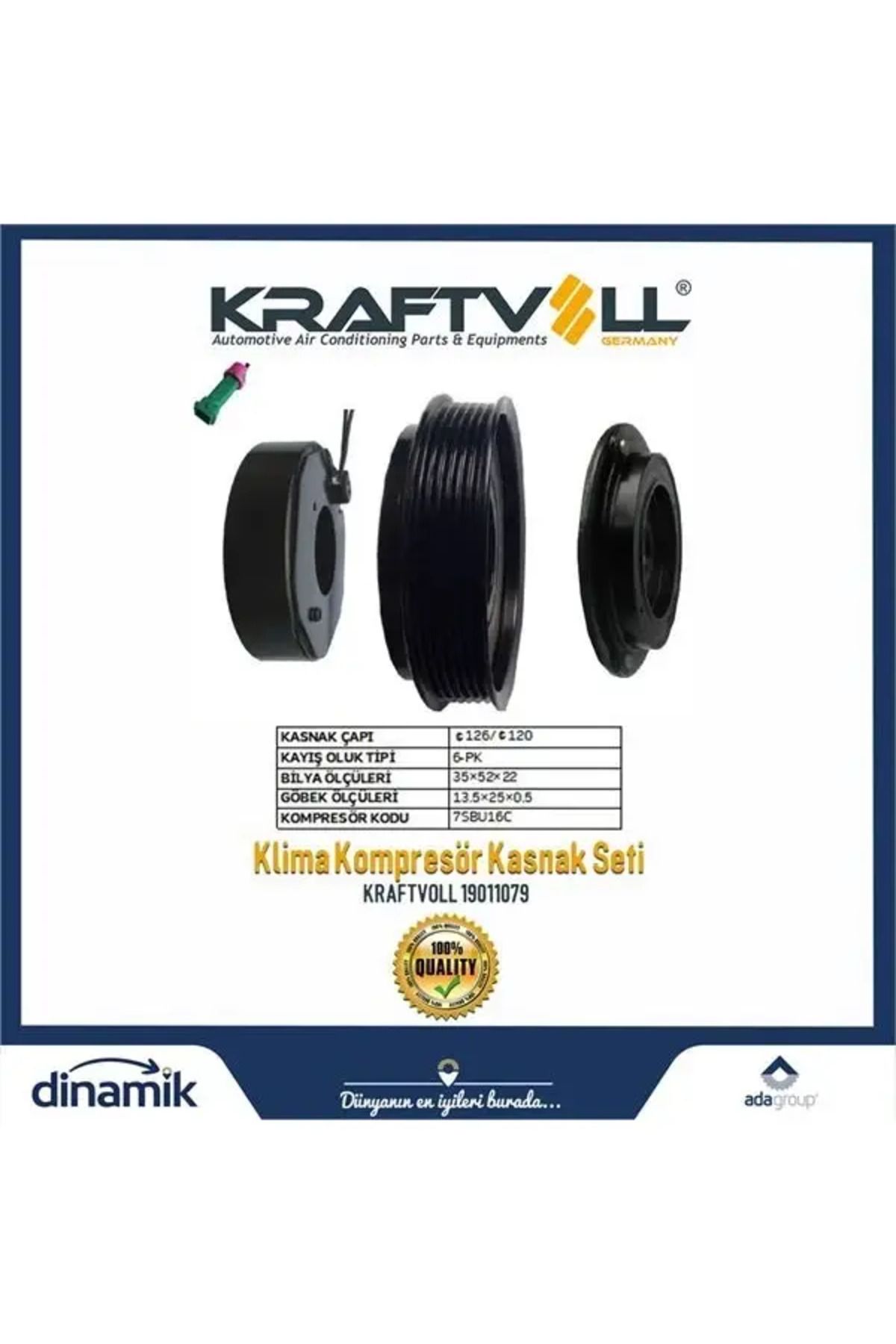 Kraftvoll KLIMA KOMPRESOR KASNAK SETI VW PSASSAT V / AUDI A4-S4