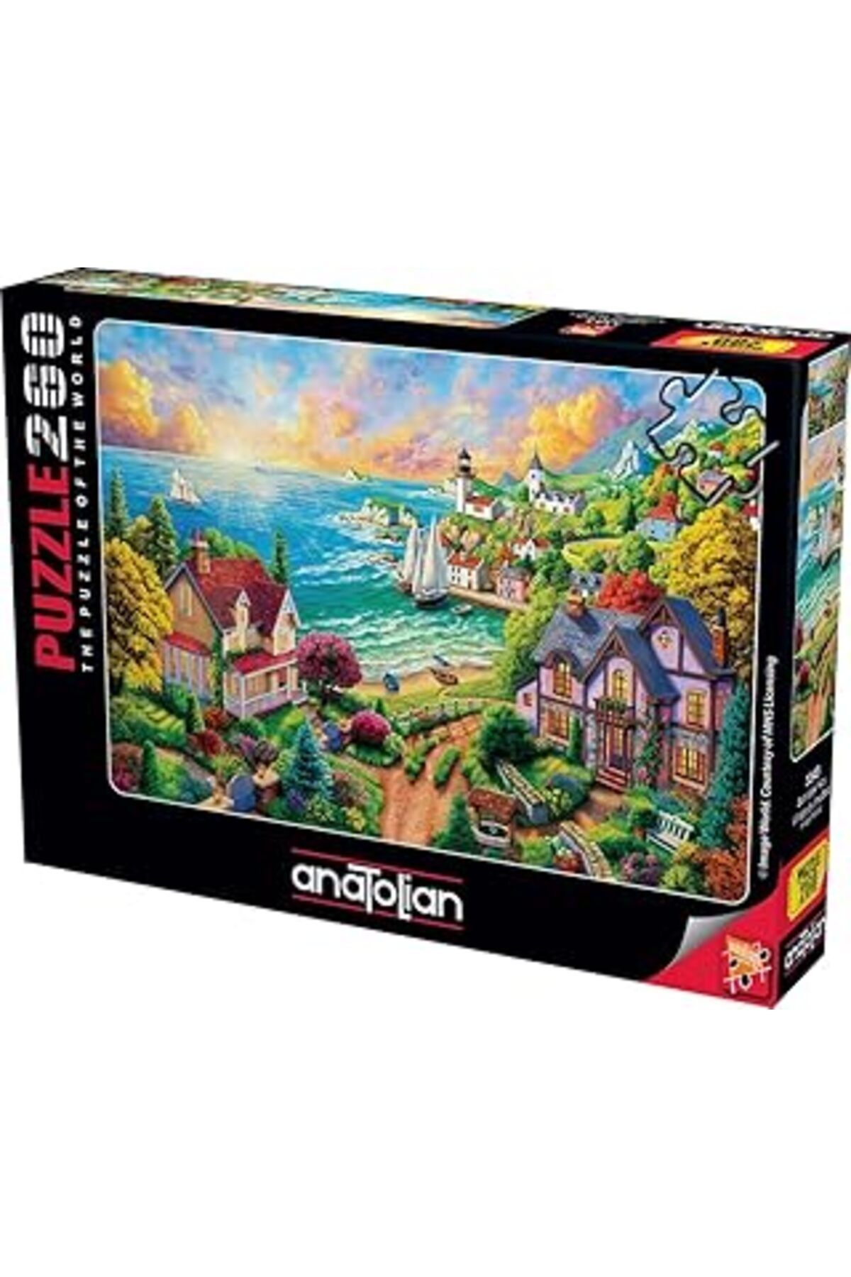 Qedii Anatolian Puzzle - Sahildeki Köy / 260 Parça Puzzle, #3343