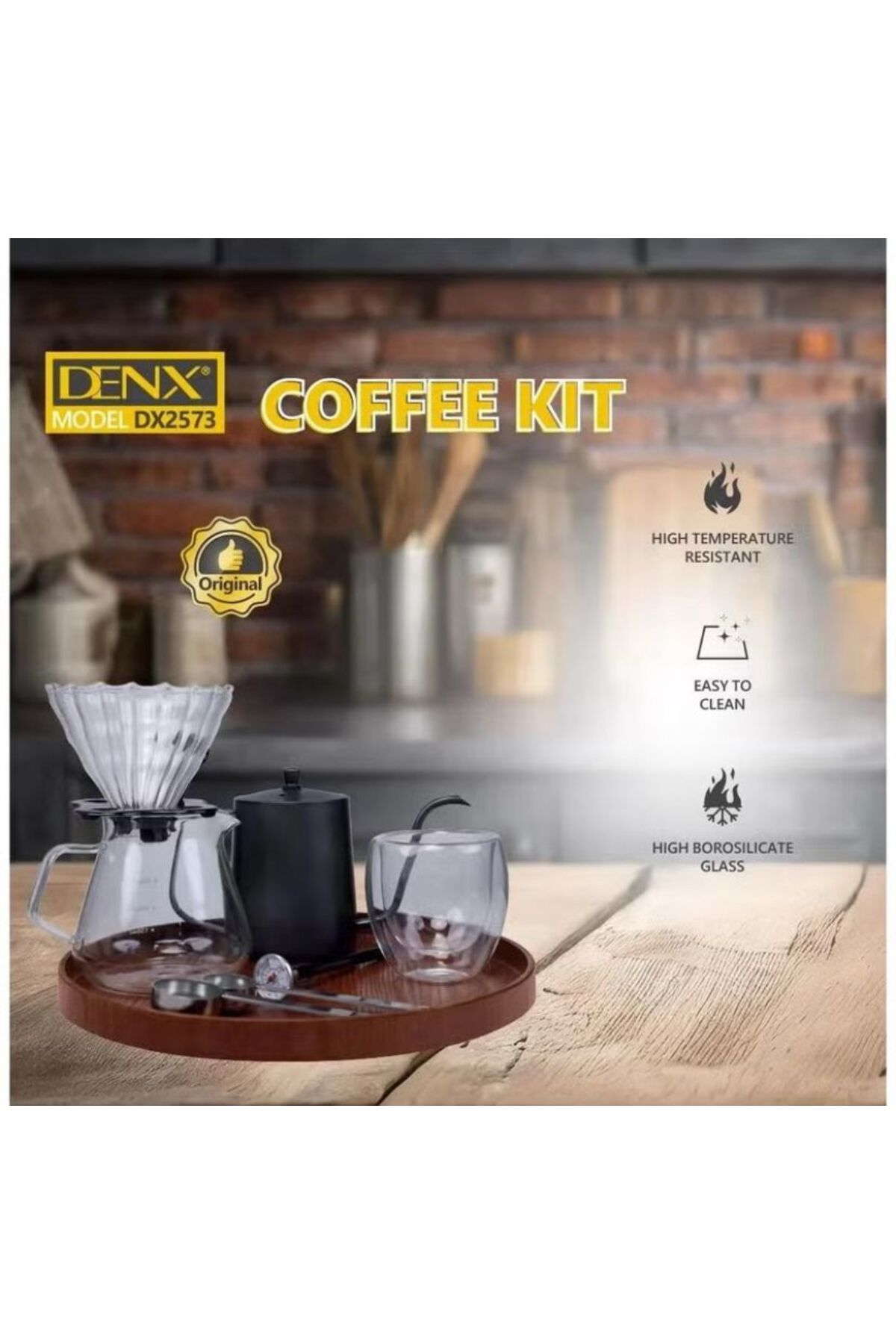 طقم قهوة 12 في 1 مع حامل فلتر زجاجي وكوب قهوة وملحقاته