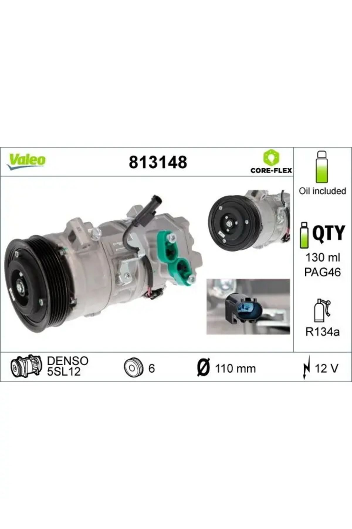 VALEO KLIMA KOMPRESORU BMW N43 B16 N46 B20 E87 E90 X1 E84