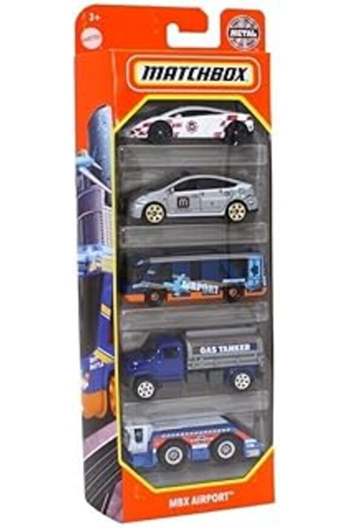 Pazarcan Matchbox Metal Beşli Araba Seti Mbx Airport (Havaalani) C1817-Hcj03