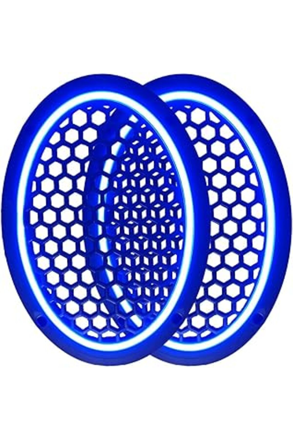 Karachil Neon Işıklı (6X9) İnç Kaliteli Plastik Hoparlör Ve Midrange Kapağı - 2 Adet - Mavi