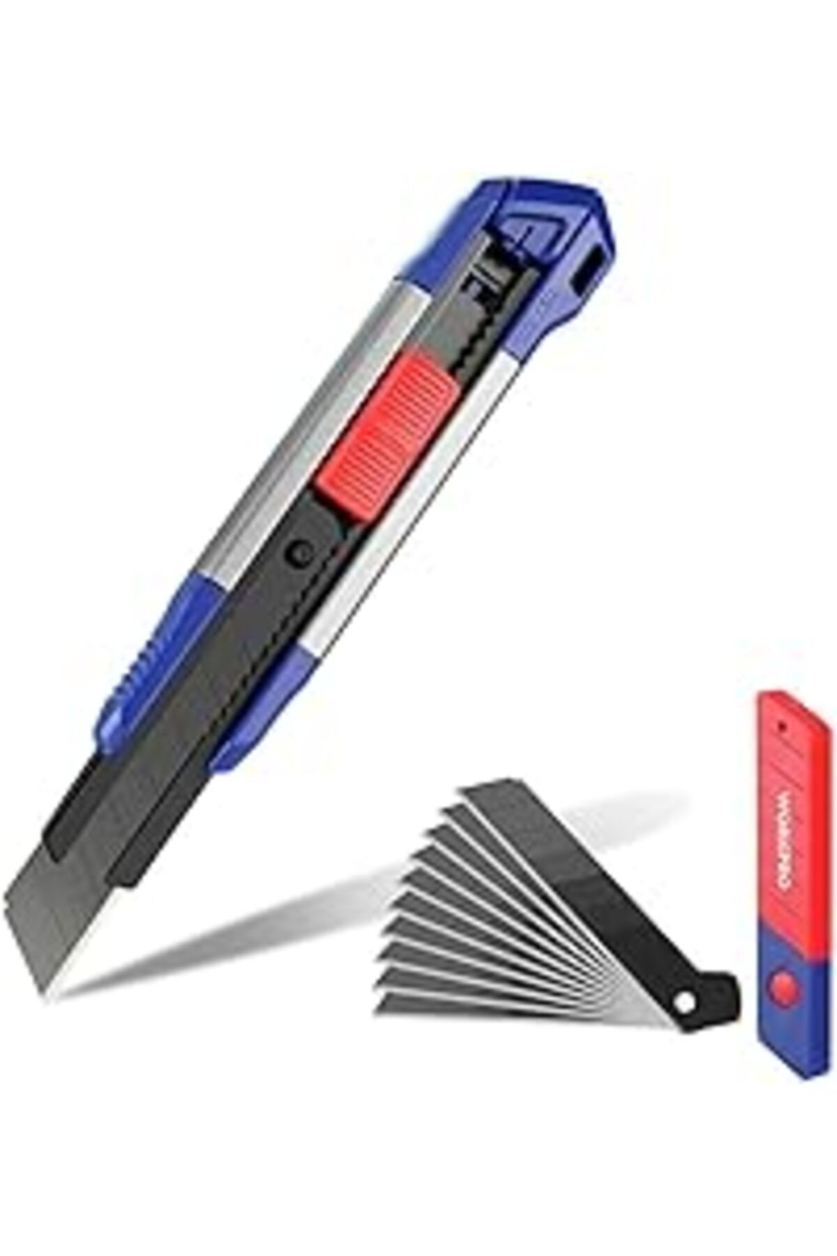 Karachil Workpro Wp212022 18 Mm Ağır Hizmet Alüminyum Kasa Maket Bıçağı + 10 Adet Yedek Bıçak
