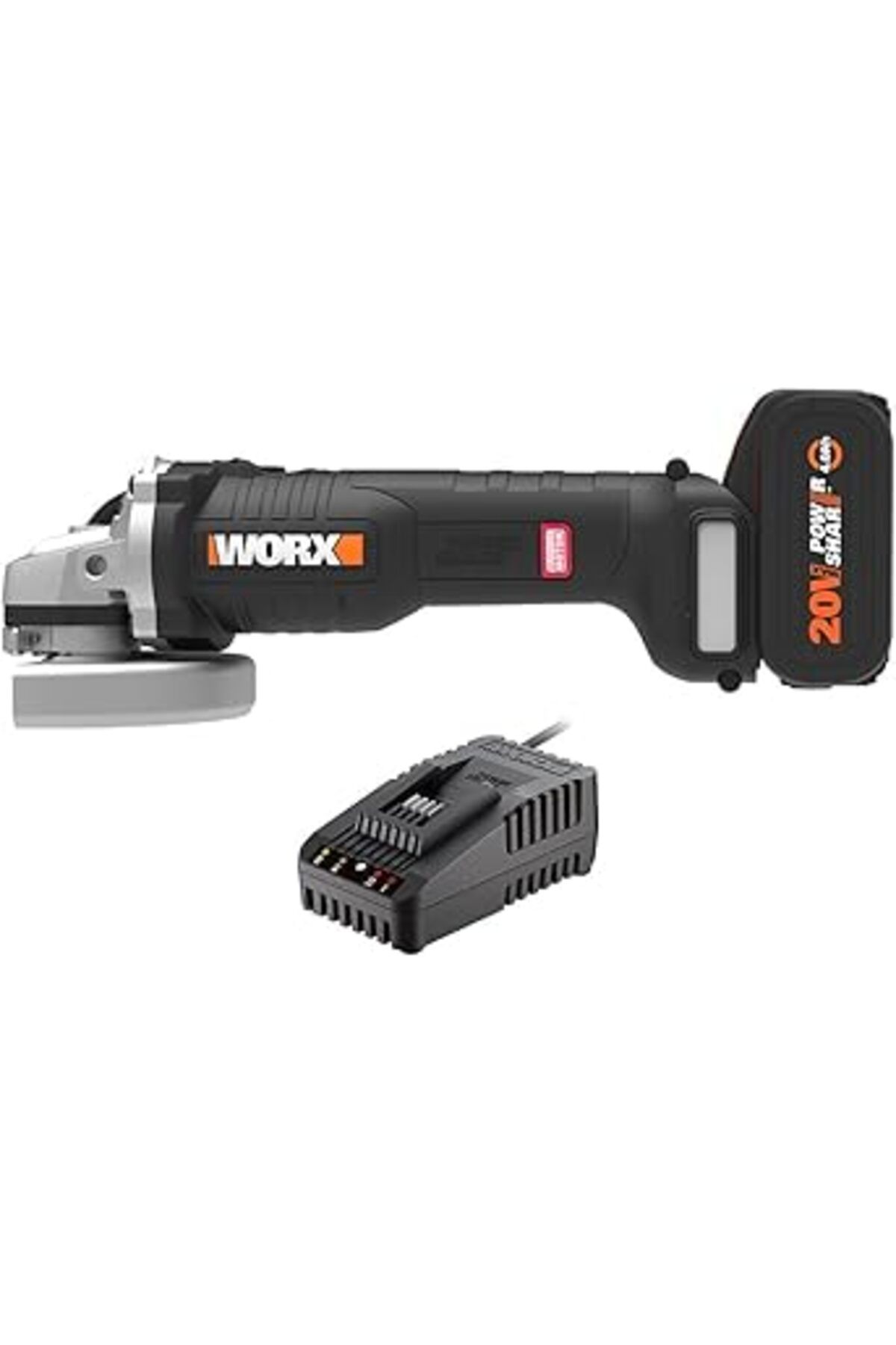 TBSProjects Worx Wx812.9C 20Volt 2.0Ah. 125Mm Kömürsüz Profesyonel Tek Akülü Şarjlı Avuç Taşlama