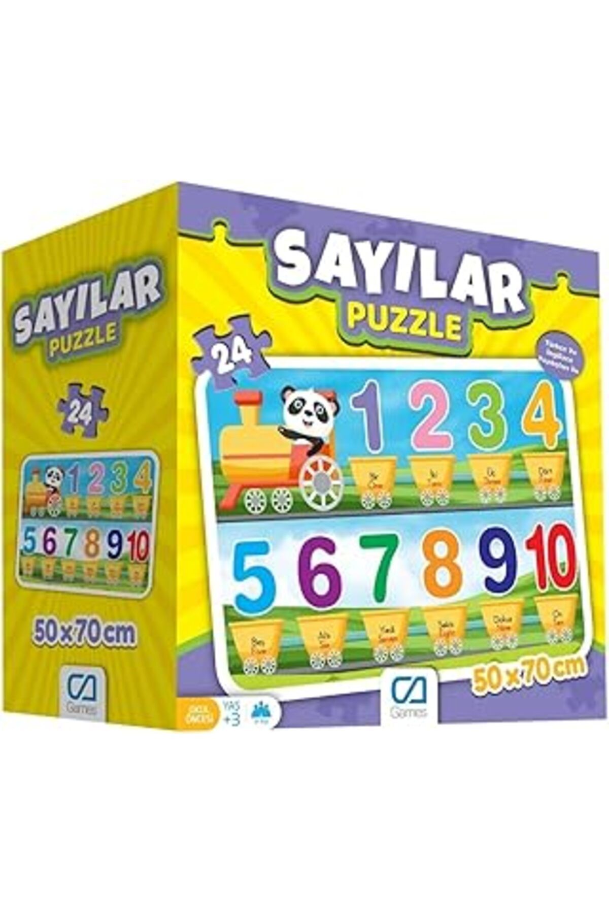 Qedii Ca Games Sayılar 24 Parça 50x70cm Çocuk Yer-zemin Puzzle Yapboz Serisi