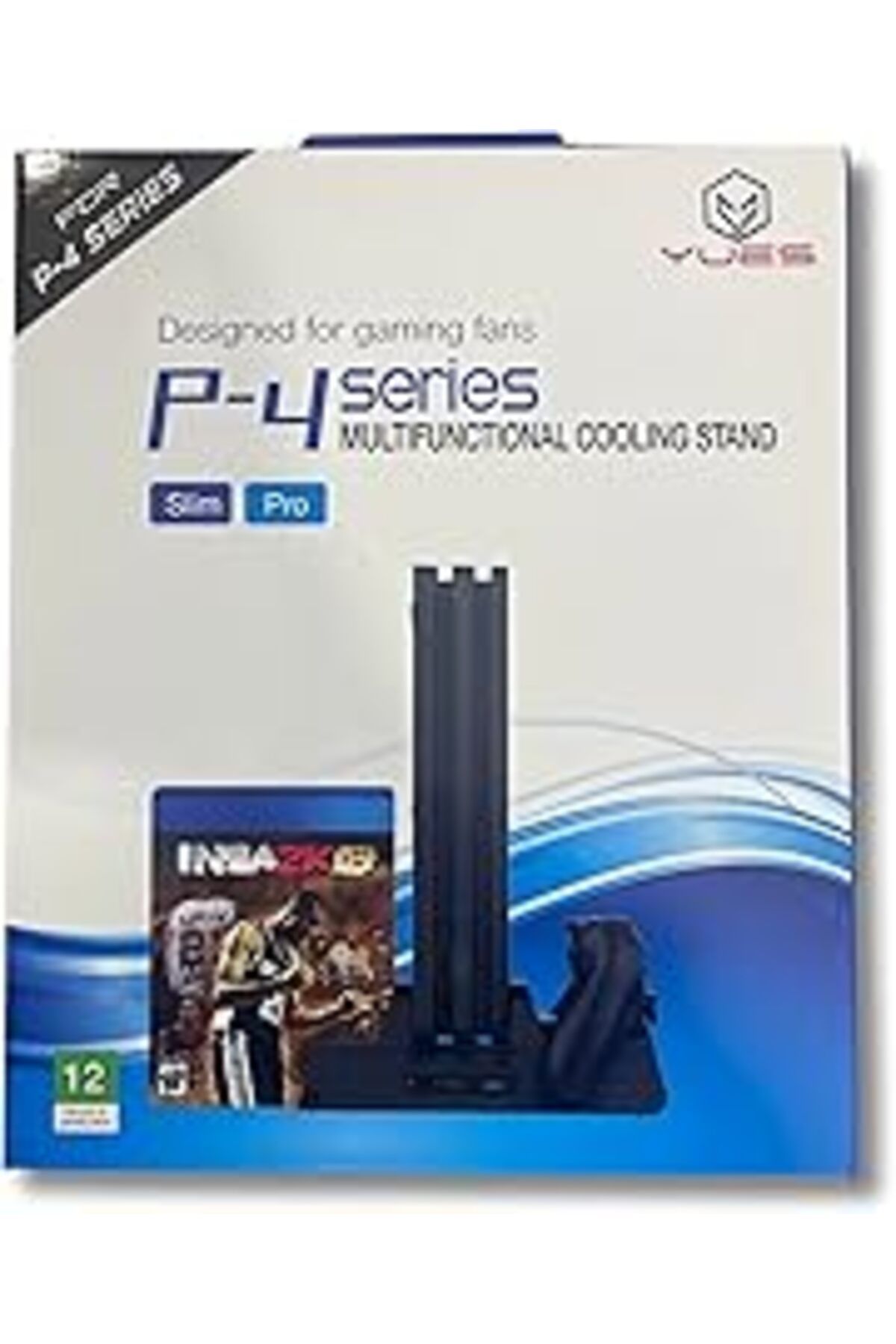 Karachil Yues Playstation 4 Uyumlu Fonksiyonel Stand Fanlı Oyun Stand Şarj Standı (Ps4 Fat/Slim/Pro Uyumlu)