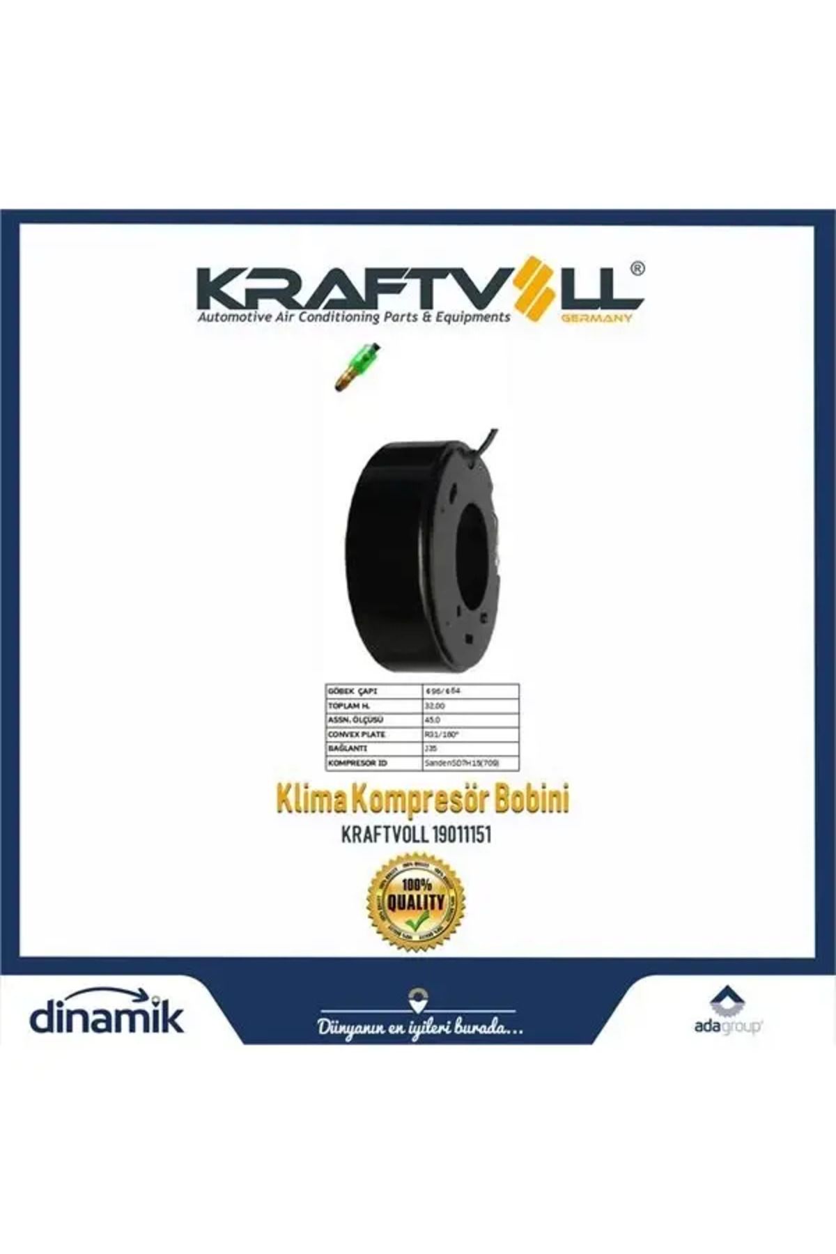 Kraftvoll KLIMA KOMPRESOR BOBINI SANDEN-7H15-(709)-12V