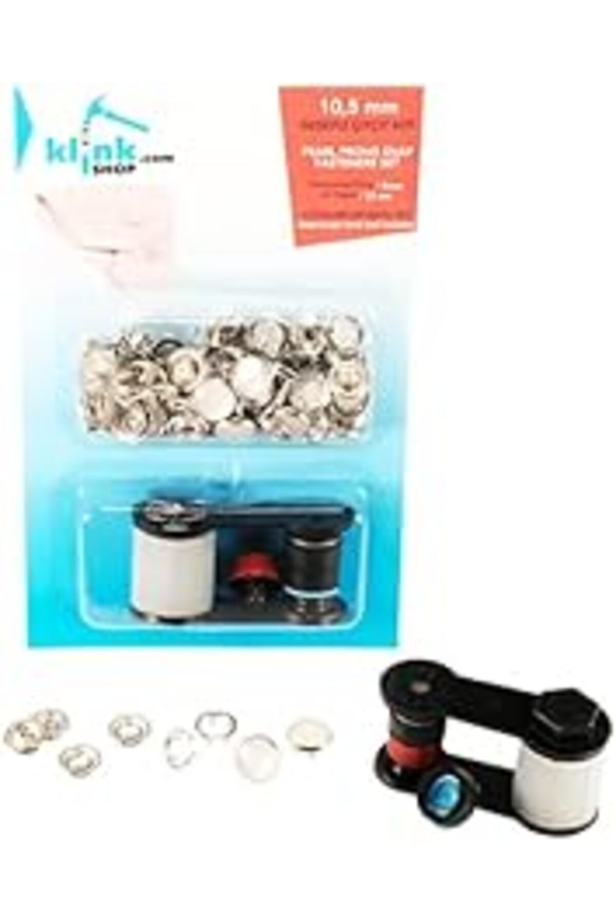 Pazarcan Çıtçıt 10,5 Mm Sedefli Klikıt Bebe Çıtçıt Kendin Yap Kiti,Bebek Giysi, Gömlek, Triko, Esnek Ve İnce