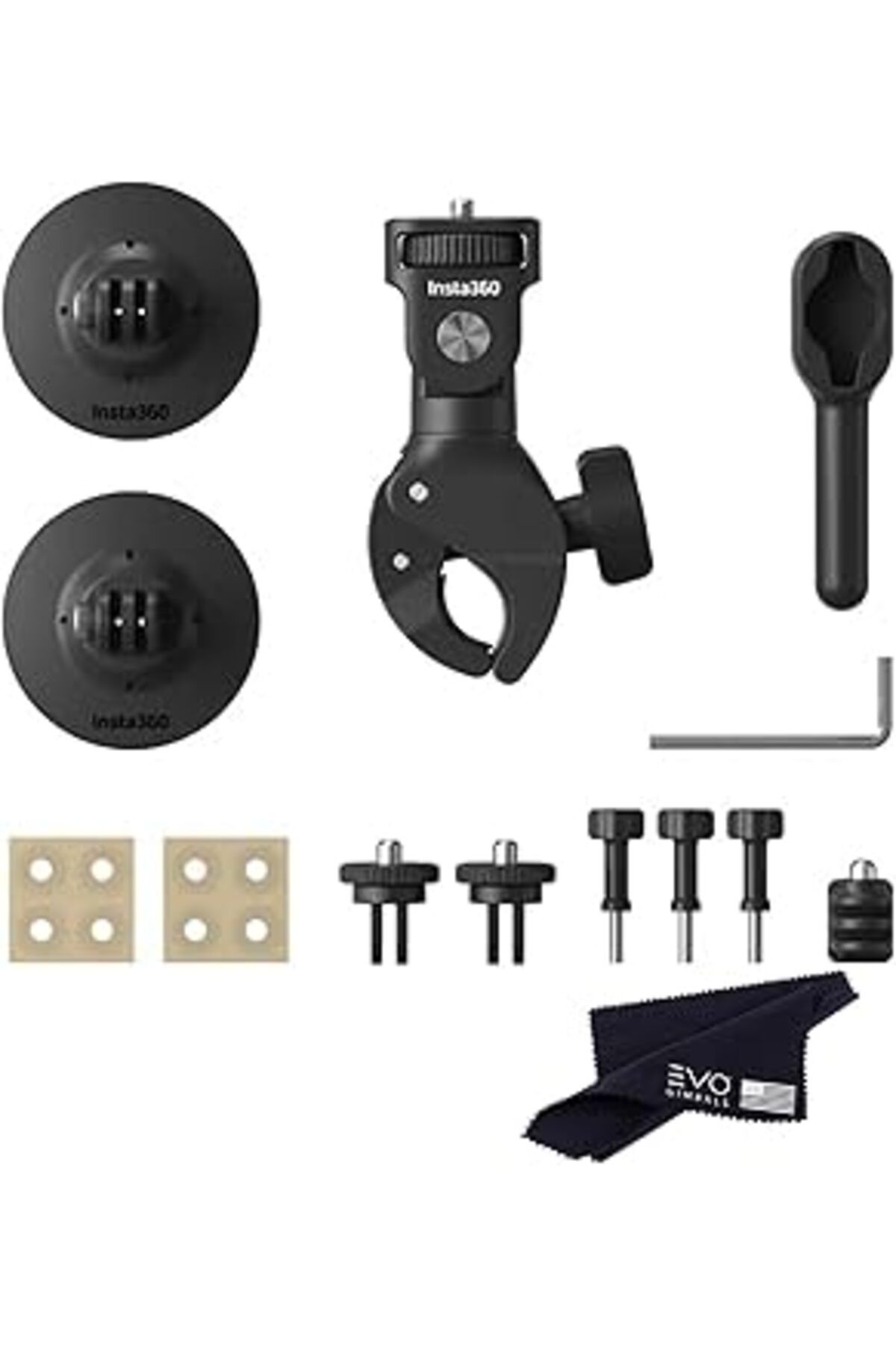 Mu Art Ahşap Insta360 Motosiklet Paketi Yeni Sürüm - Komple Montaj Kiti X4/X3/X2/X 360 Kameralar | Ace/Ace Pro/G
