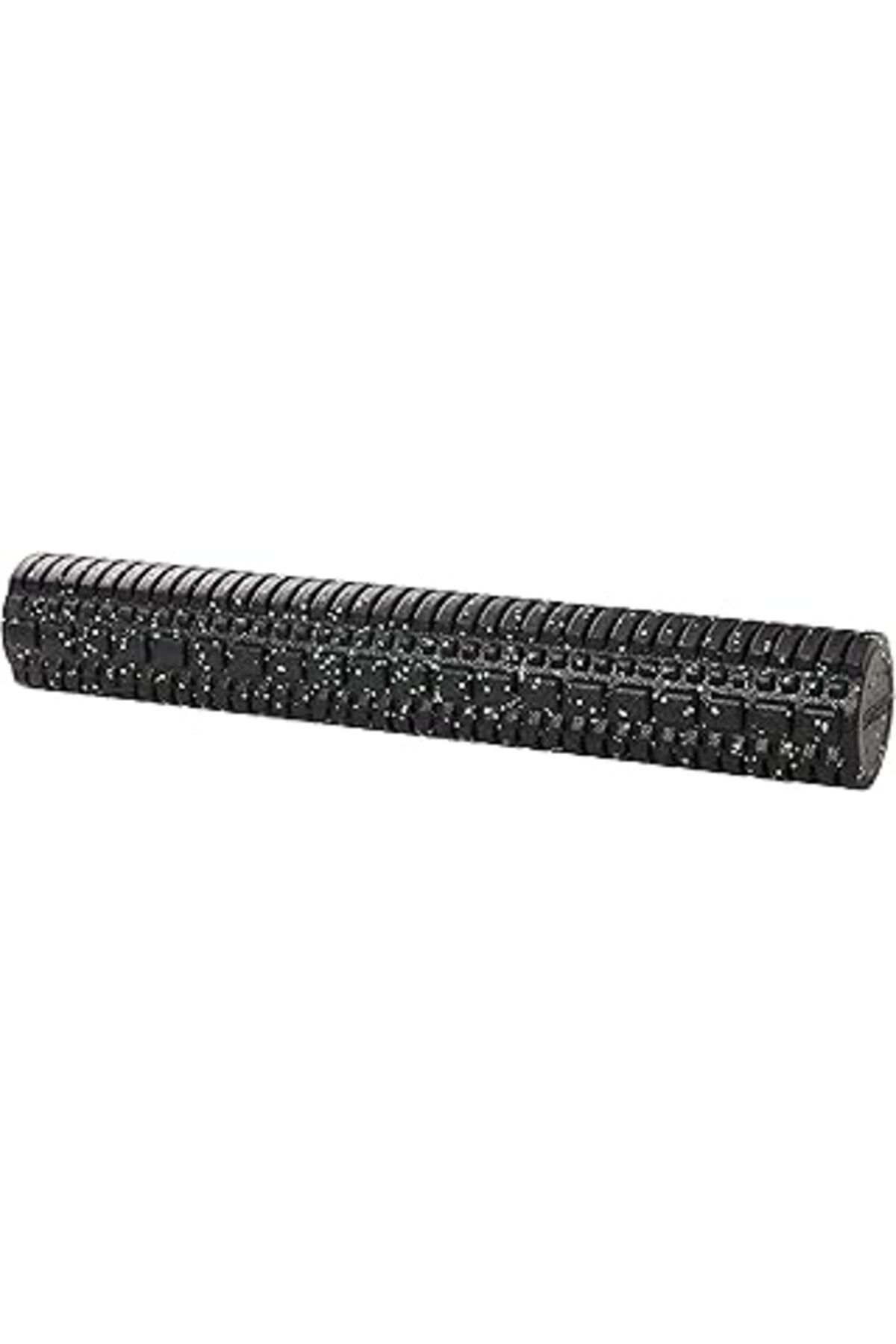 Mu Art Ahşap Actifoam Trigger Point Foam Roller Tırtıklı Masaj Köpüğü (Siyah + Yeşil Orta Sert, 90 Cm)