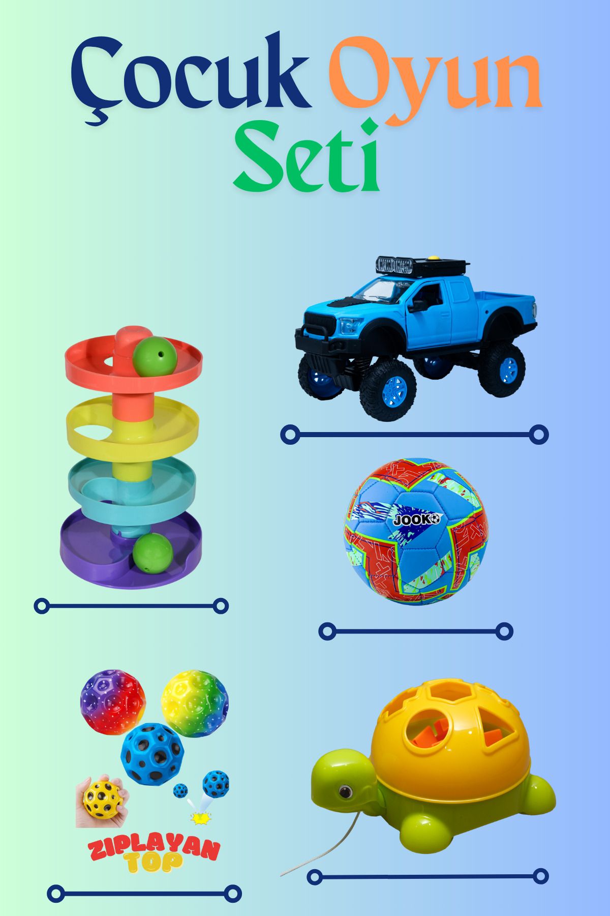 İMVULA Çocuklar İçin Oyun Seti 5 Parça Set Eğitici ve Eğlenceli