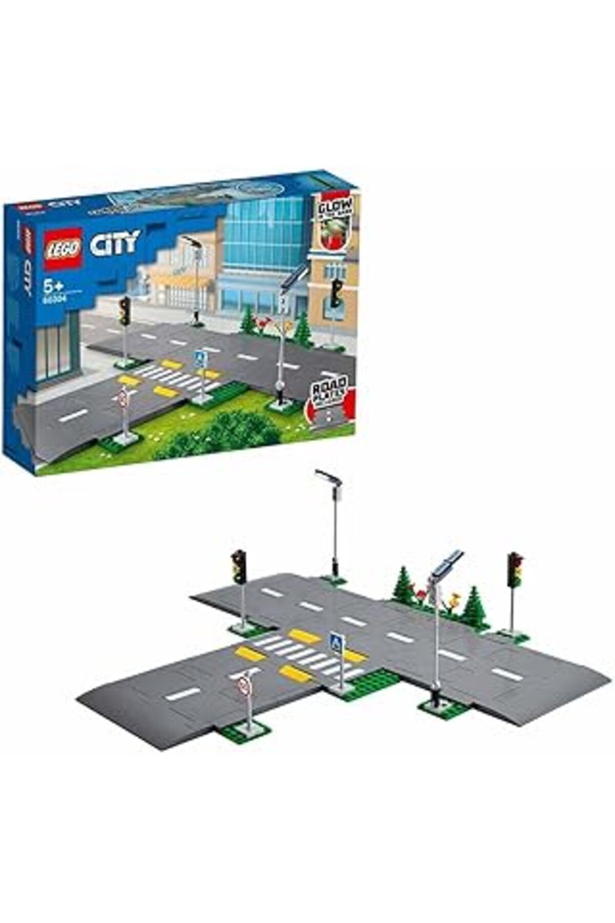 Qedii Lego City Yol Zeminleri 60304-5 Yaş Ve Üzeri Çocuklar İçin Lego City Setleriyle Uyumlu Yaratıcı Oyu