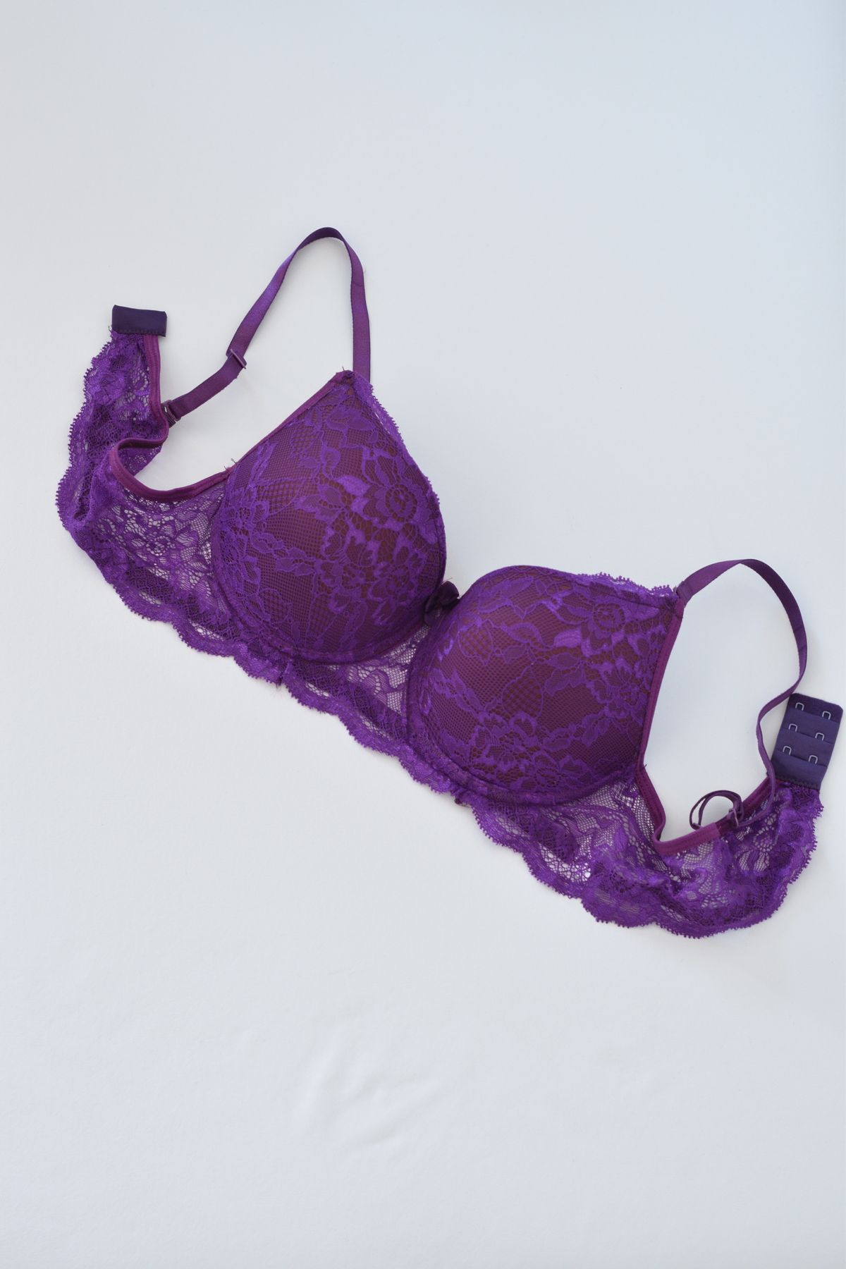 Arven Home Design Mor Dantelli Push-Up Sütyen