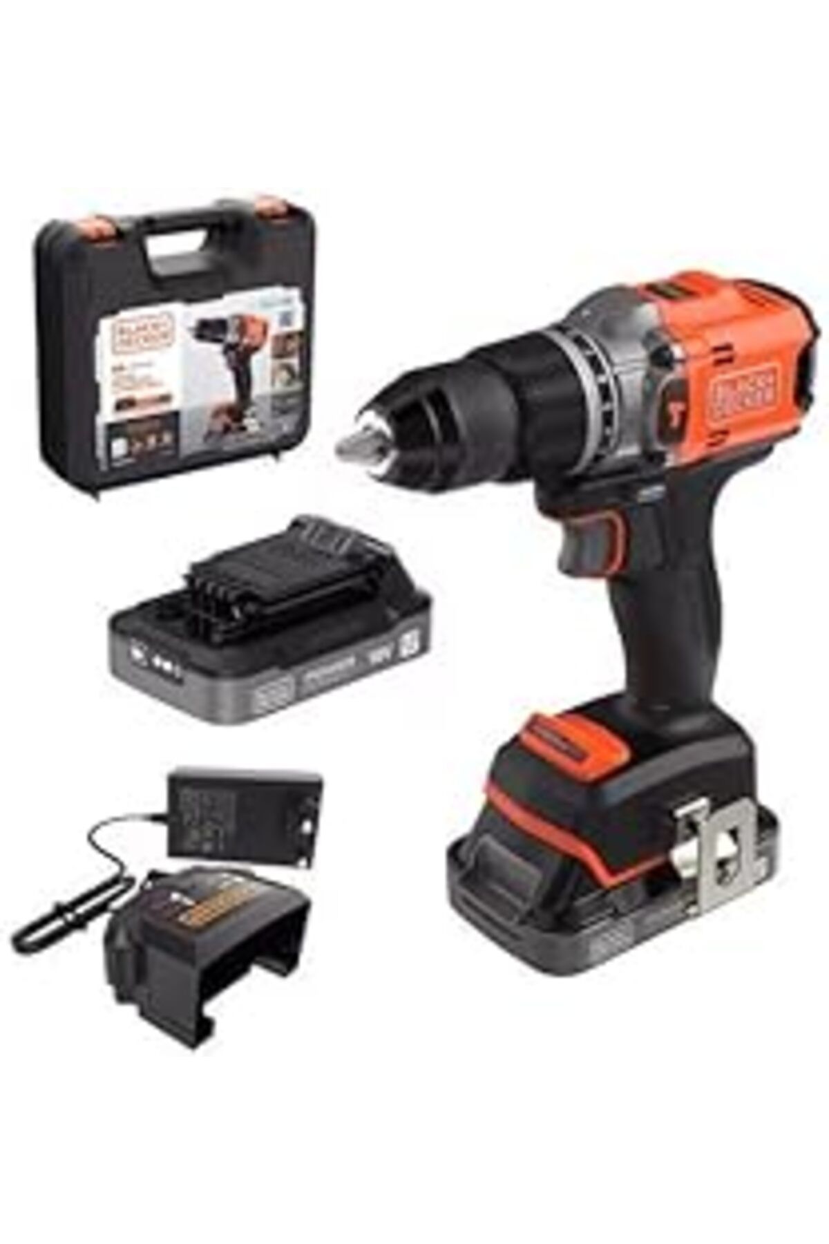 TBSProjects Black + Decker Bld683D2Xk-Qw 18V Kömürsüz Darbeli Matkap/Vidalama – 2 X 2.0Ah Batarya, 1A Şarj Ciha