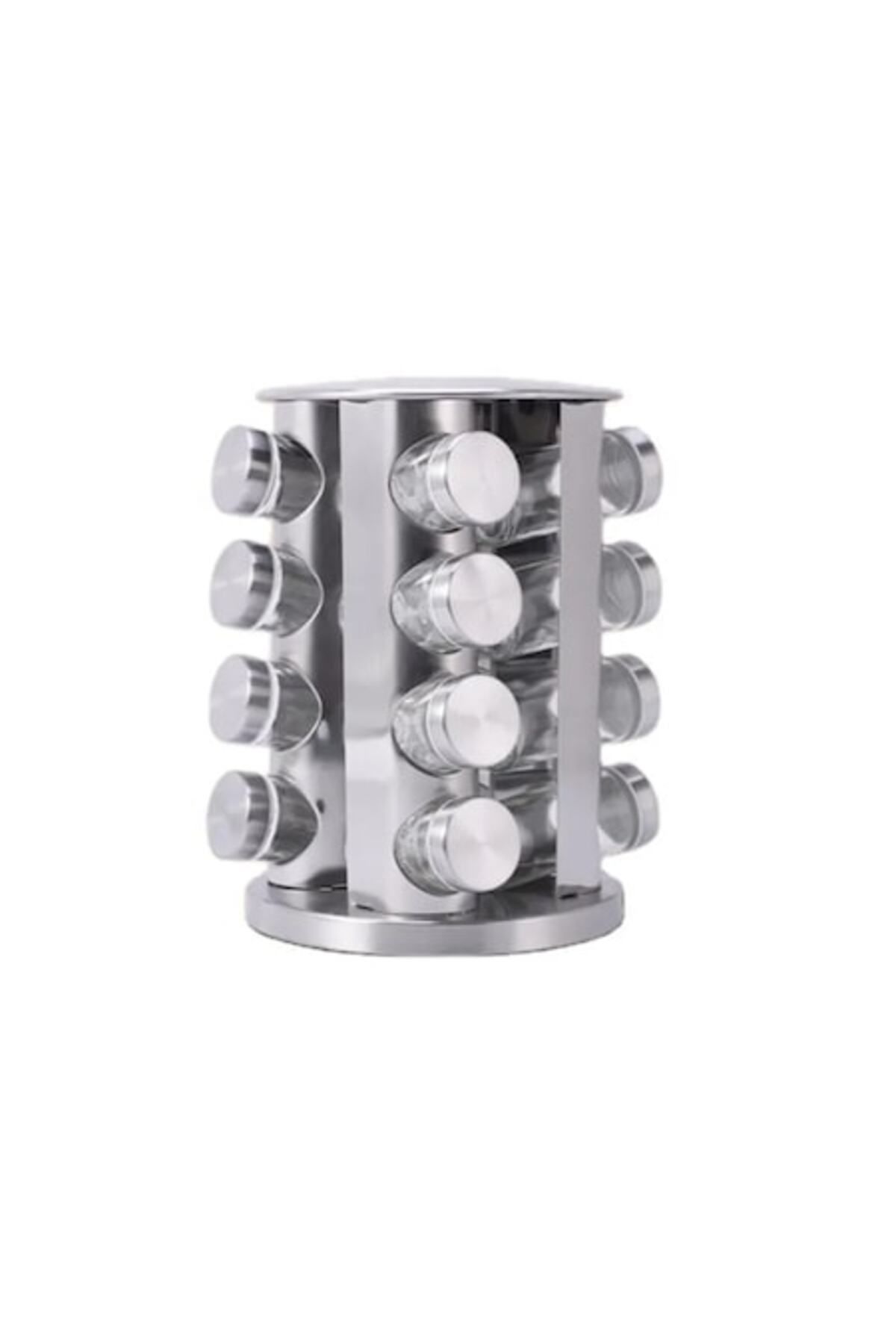 Rovitech-Set 16 recipiente condimente, suport metalic rotativ 1