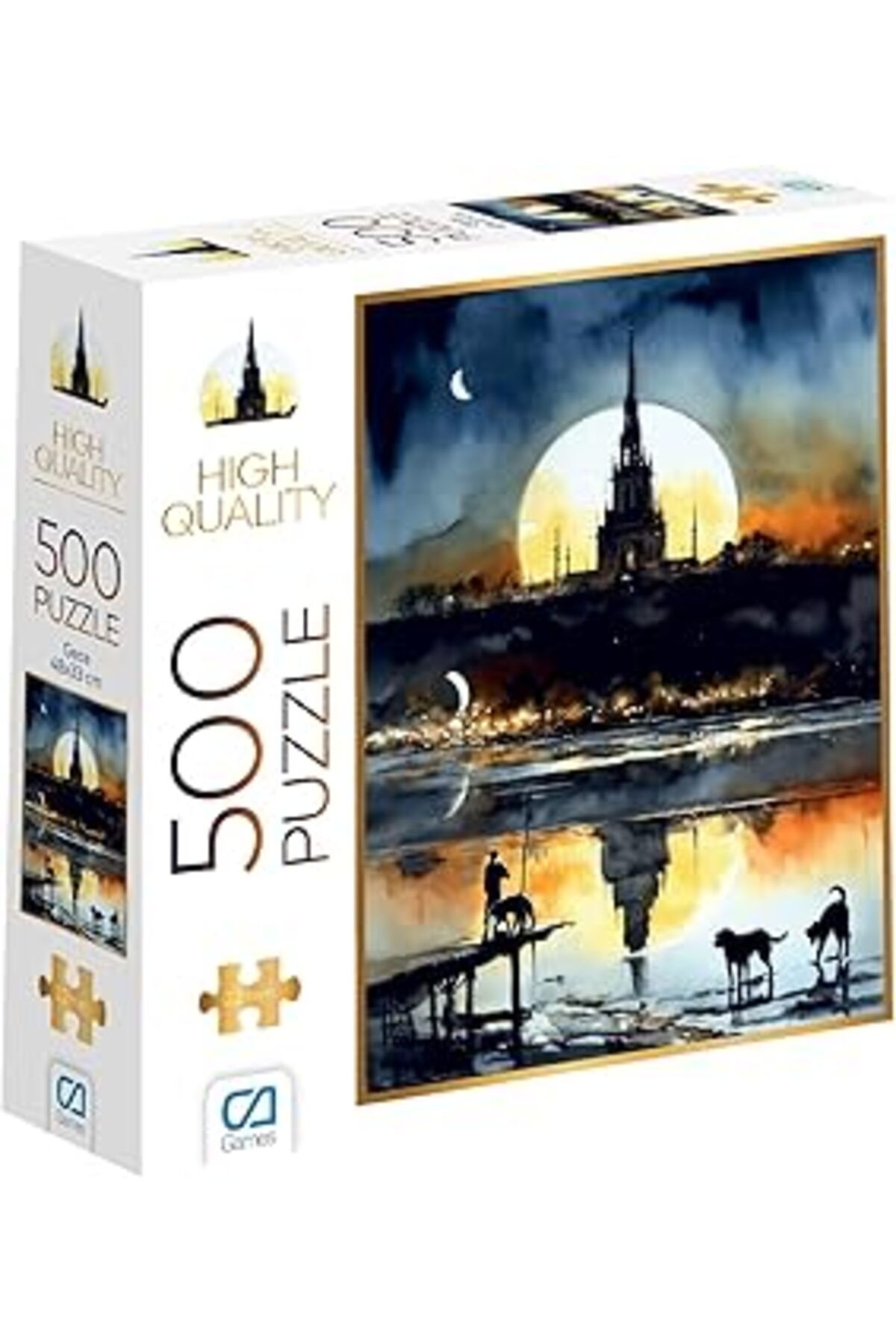 Qedii Ca Games Gece 500 Parça 2,2Mm Kalınlık 33X48Cm Profesyonel Hobi Puzzle Yapboz Serisi